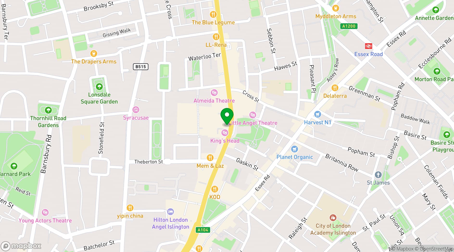 Map showing New Meta Gaming Arena