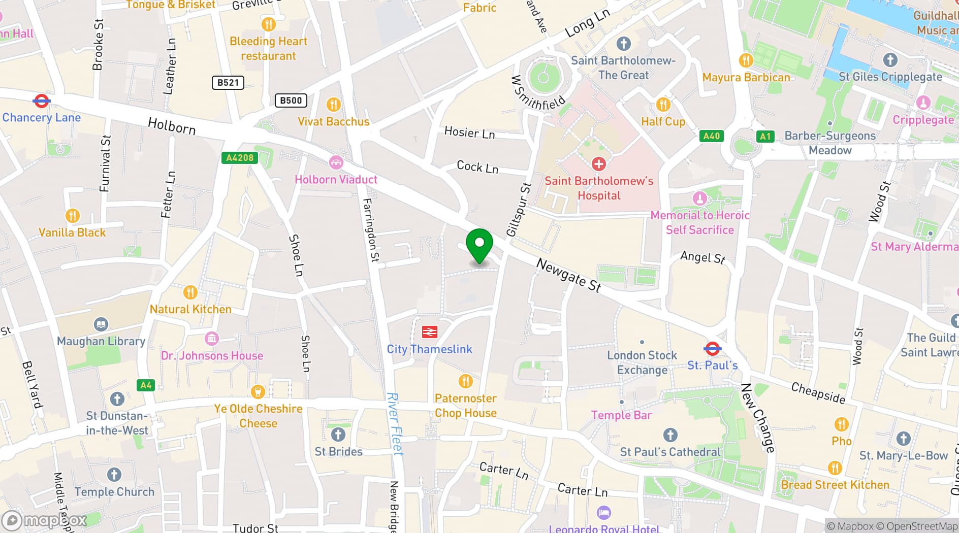 Map showing Hyde London City