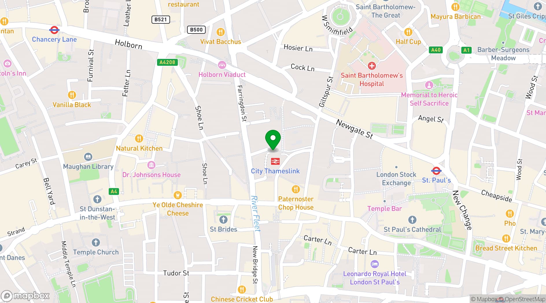 Map showing Little Fable