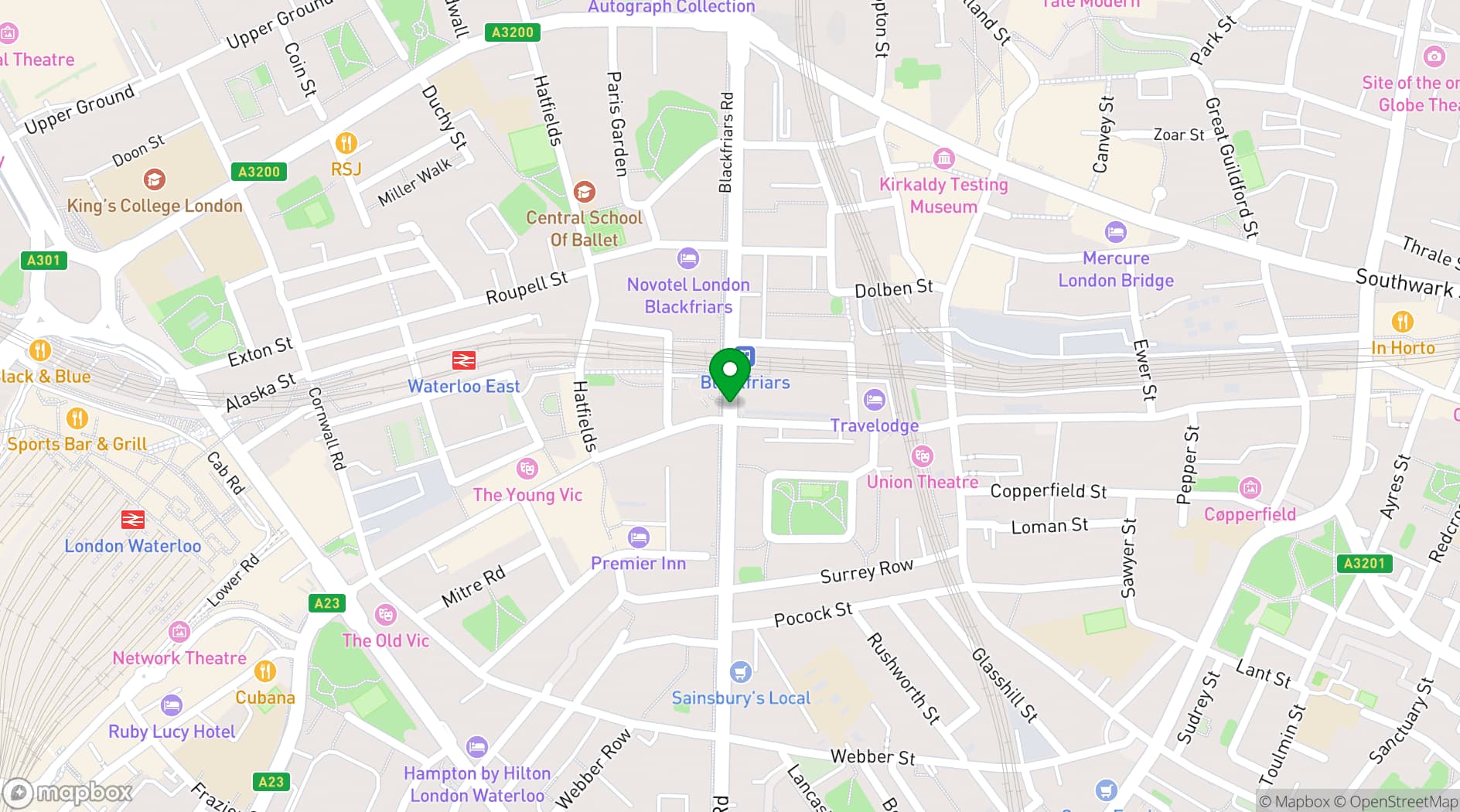 Map showing  The Crown London