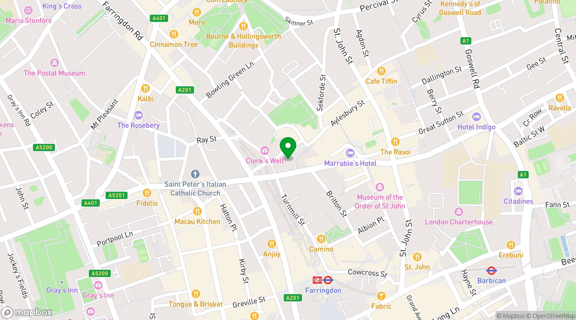 Map showing Knotel Workclub at Old Sessions House