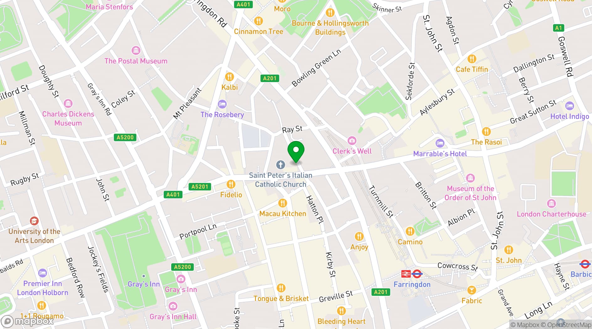 Map showing City Academy at 10 Herbal Hill
