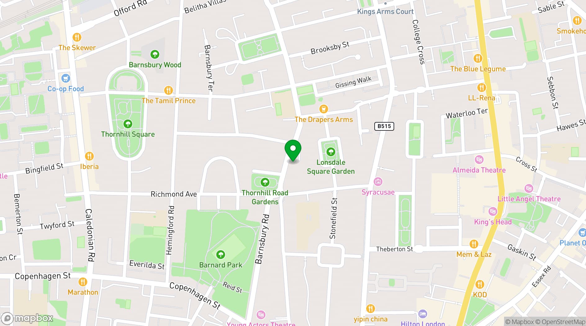 Map showing The Albion