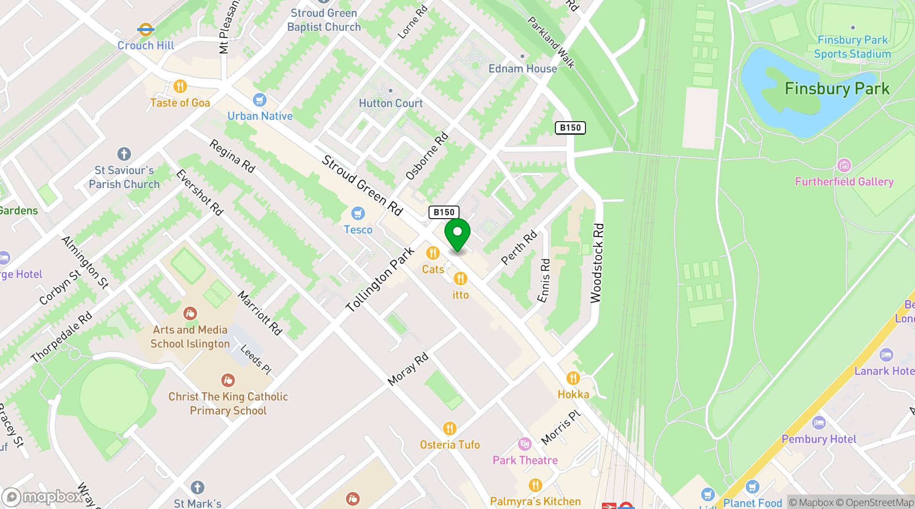 Map showing New Beacon Books