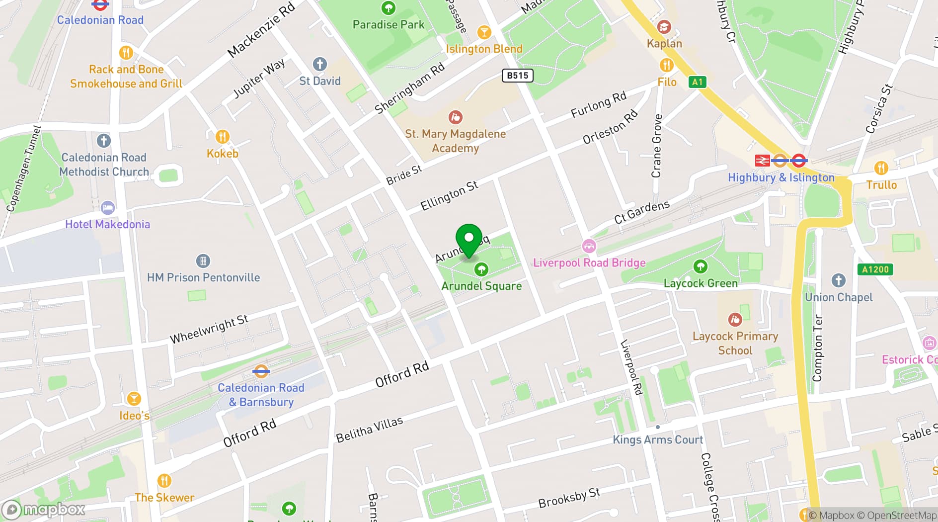 Map showing Will's Studio