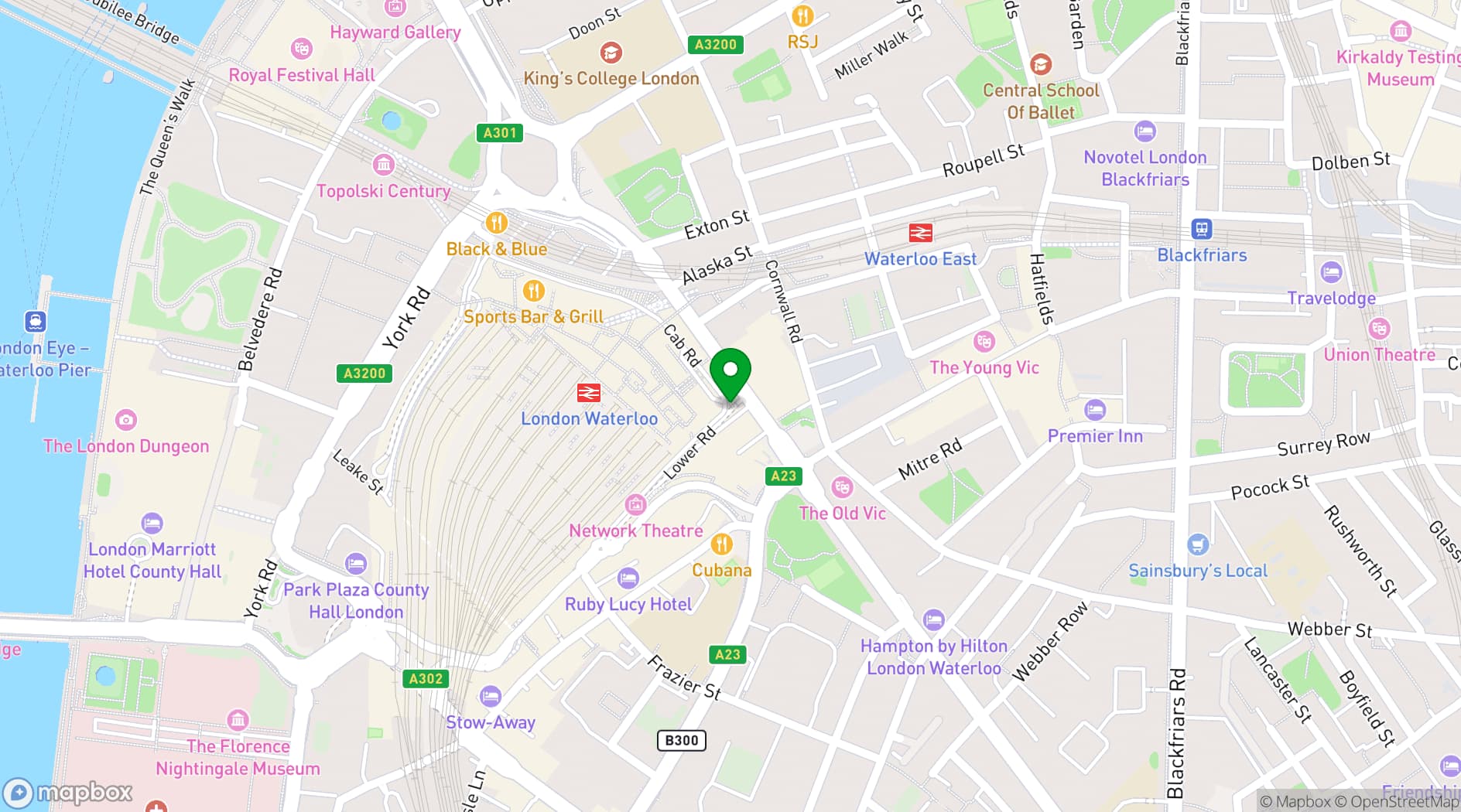 Map showing Network Theatre
