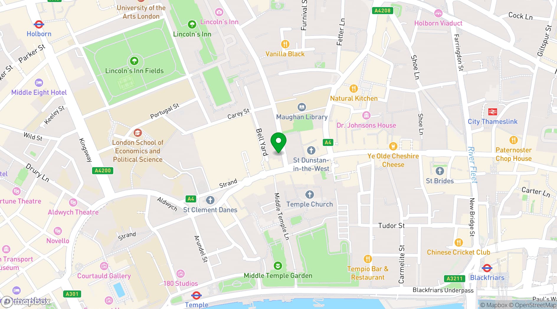 Map showing Gaucho Chancery Lane