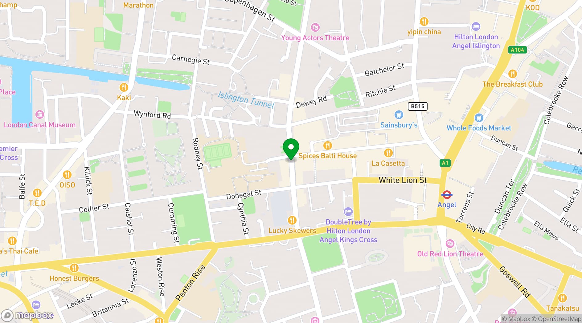 Map showing The Chapel Bar