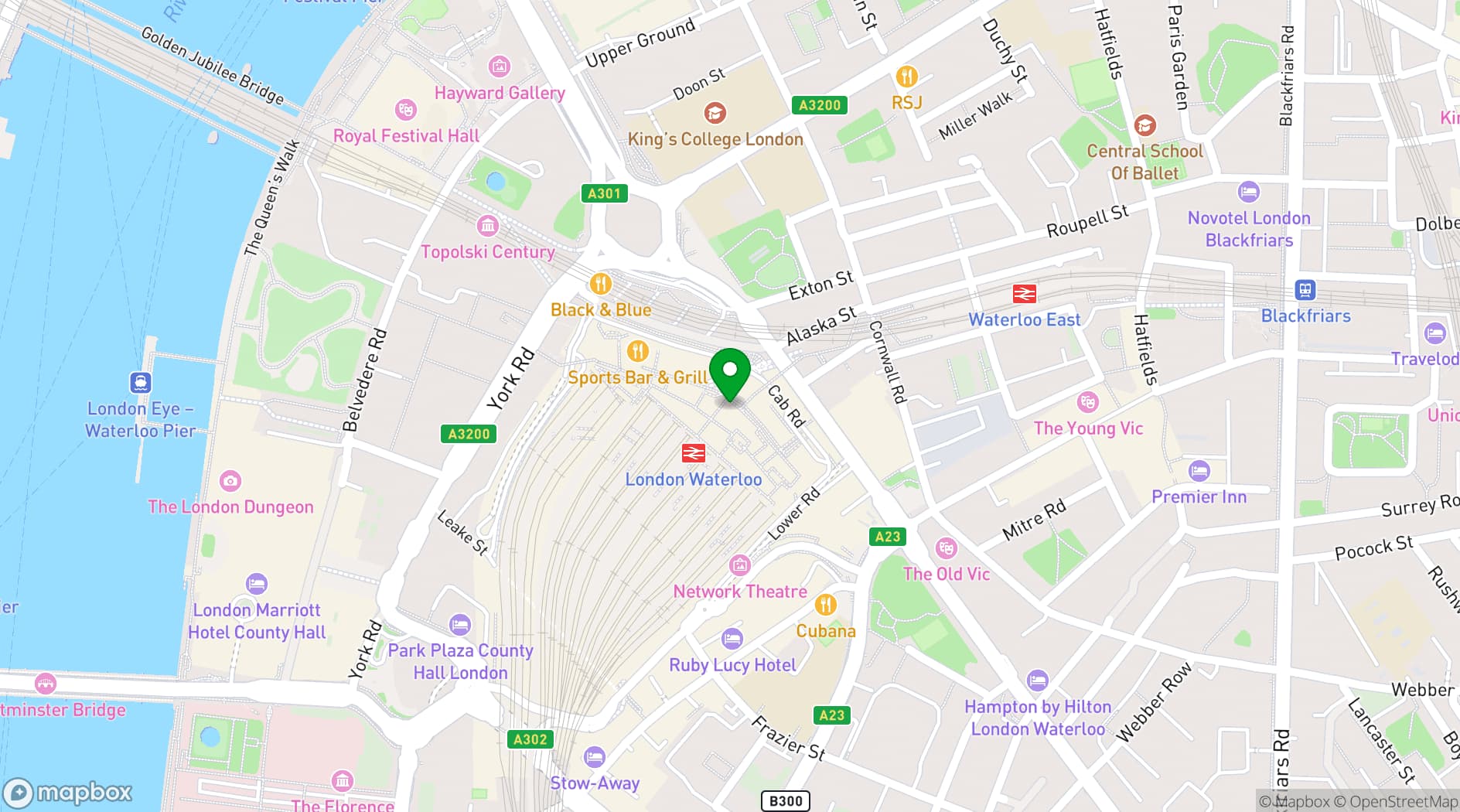 Map showing BrewDog Waterloo