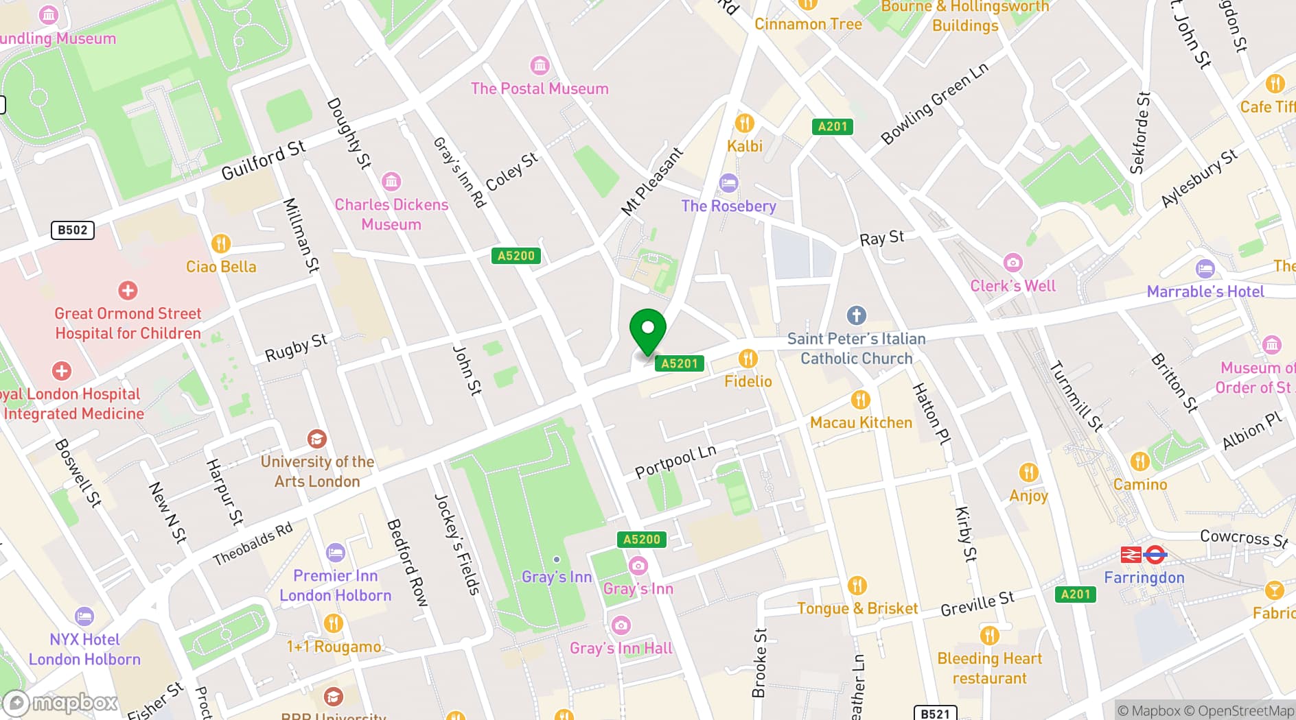 Map showing The Rabbit's Hole 