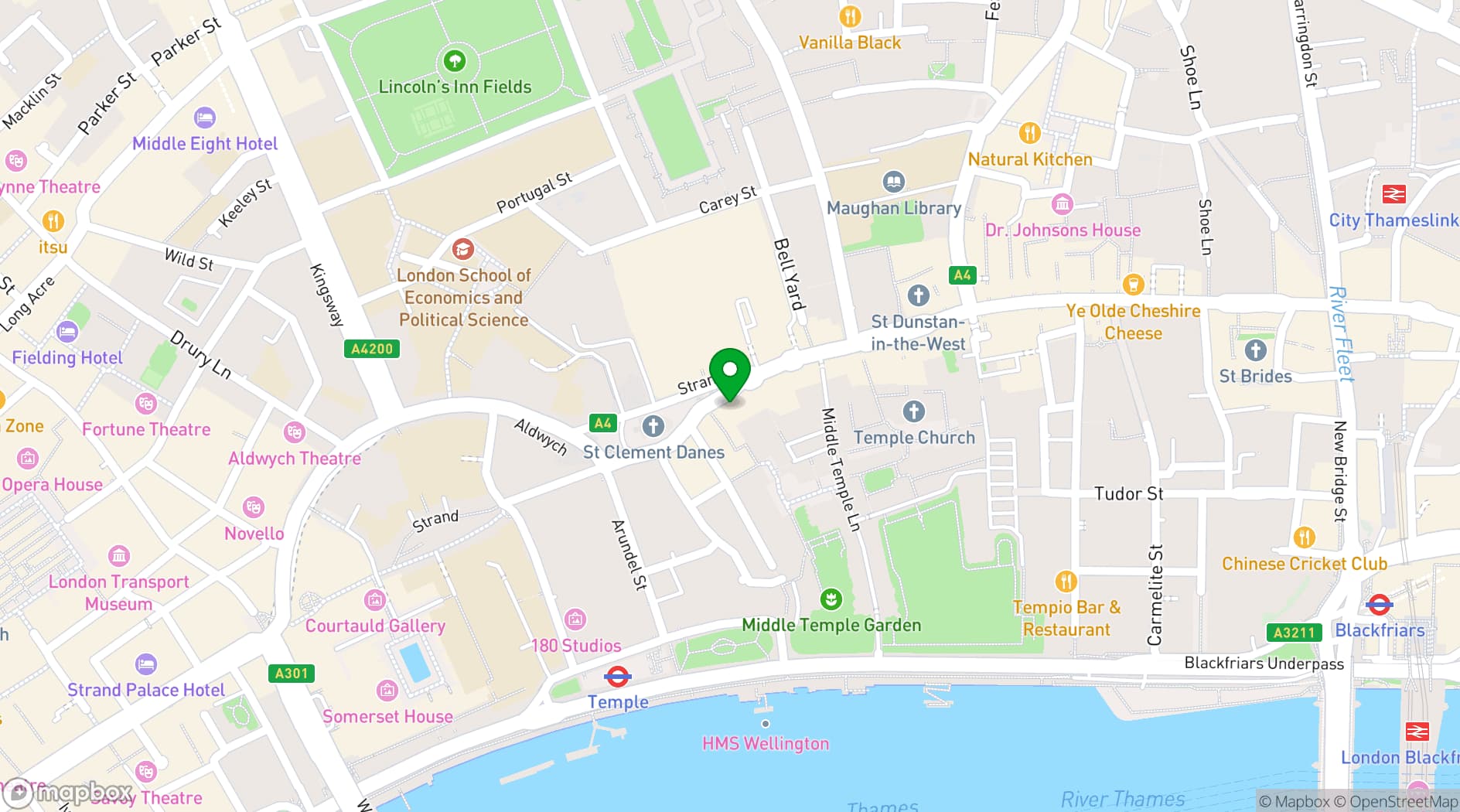 Map showing The Clement Rooms by Spacemade