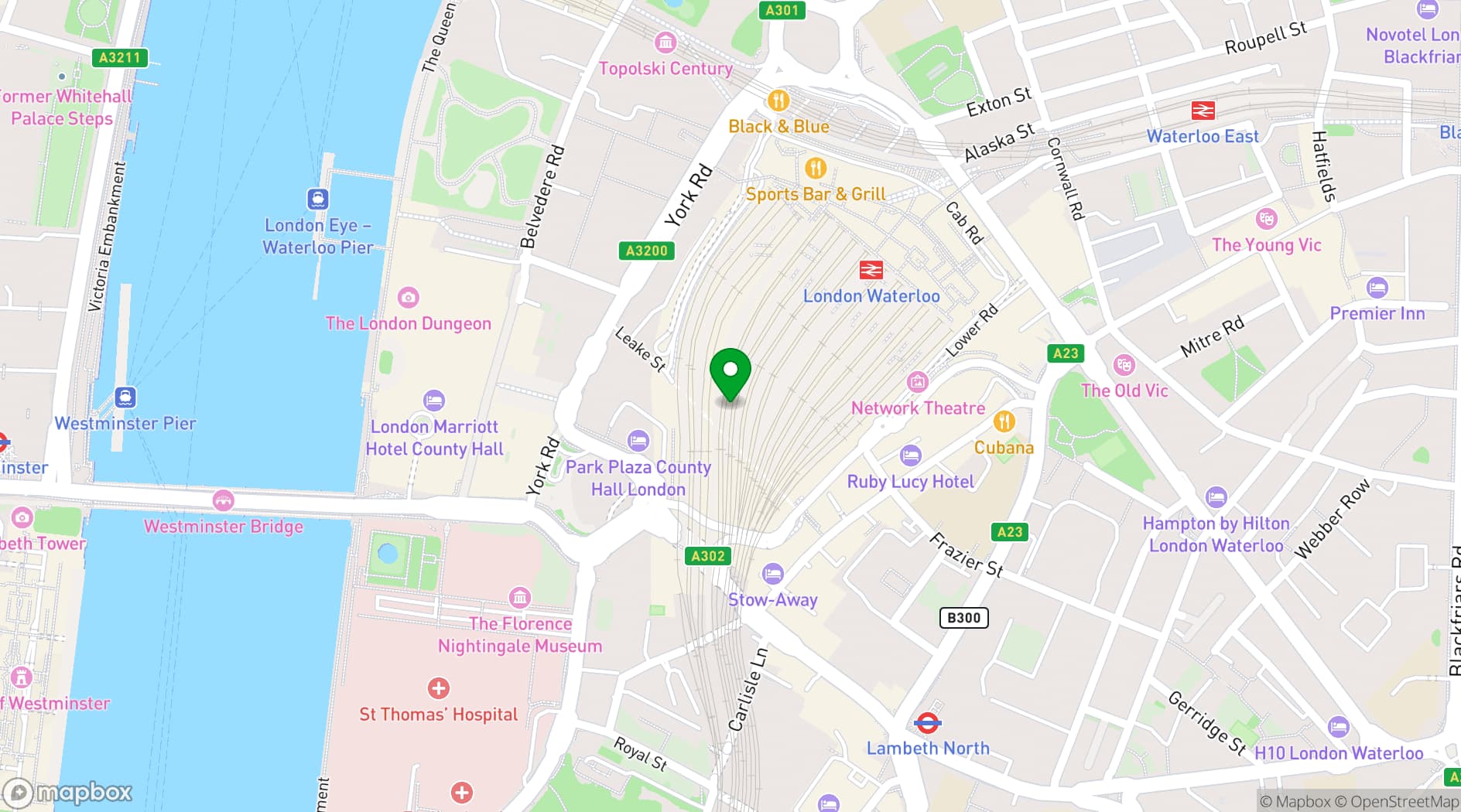 Map showing BrewDog Waterloo
