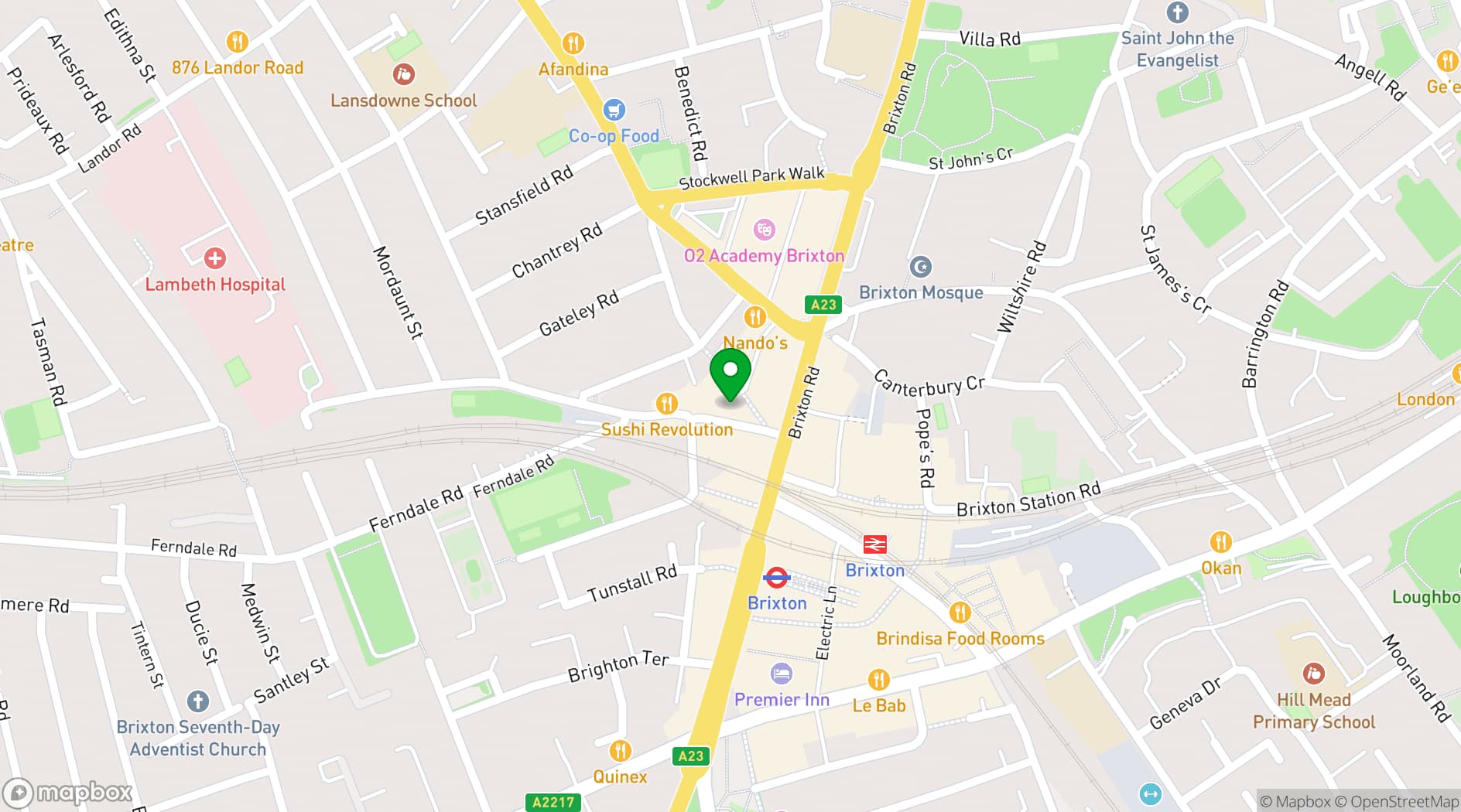 Map showing The Ferndale