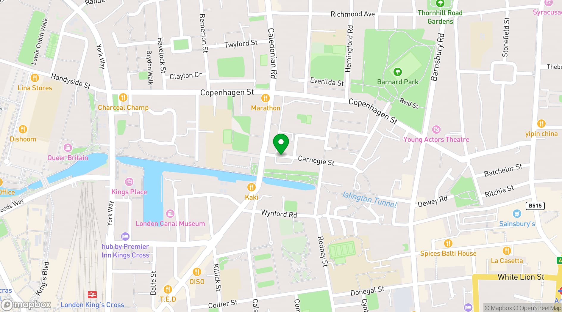 Map showing ARK coworking