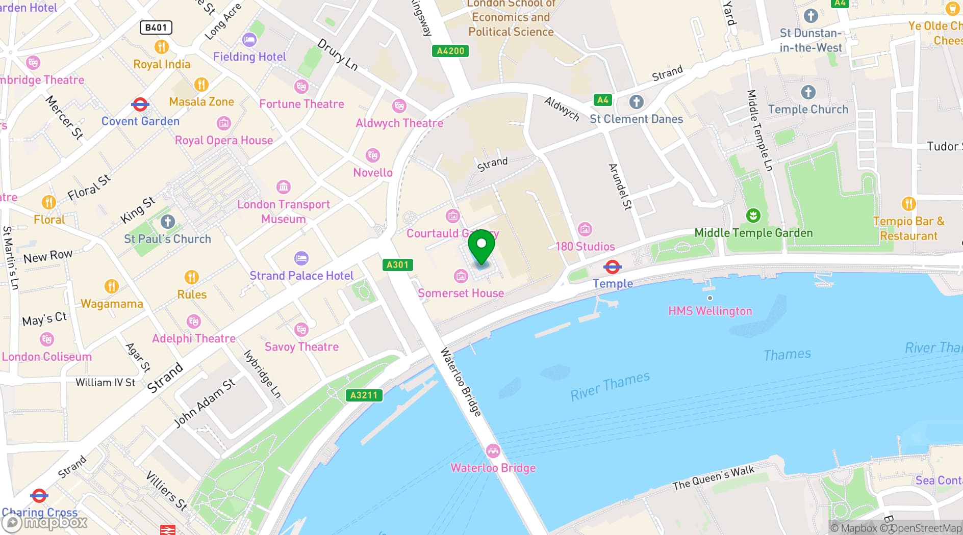 Map showing Somerset House