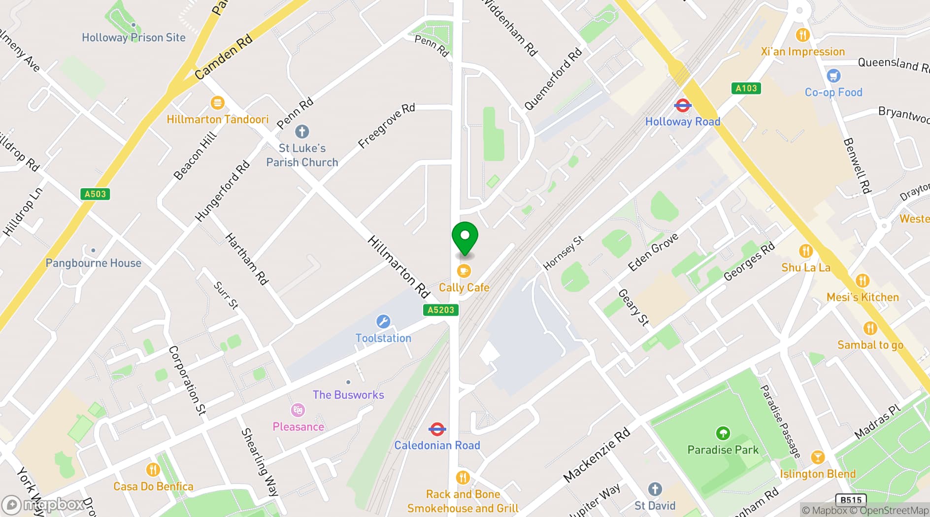 Map showing Innertone Collective