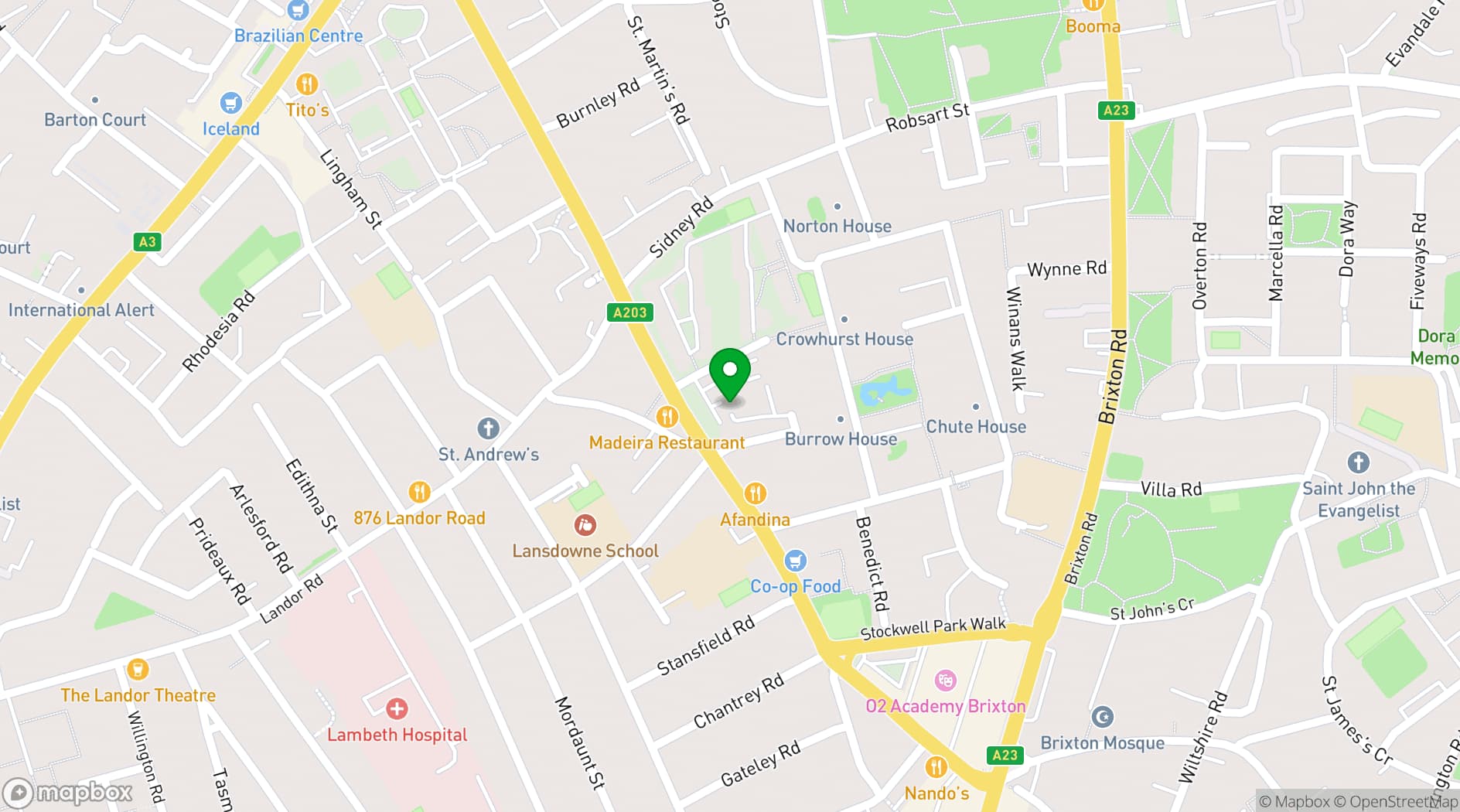 Map showing Orangebow CIC