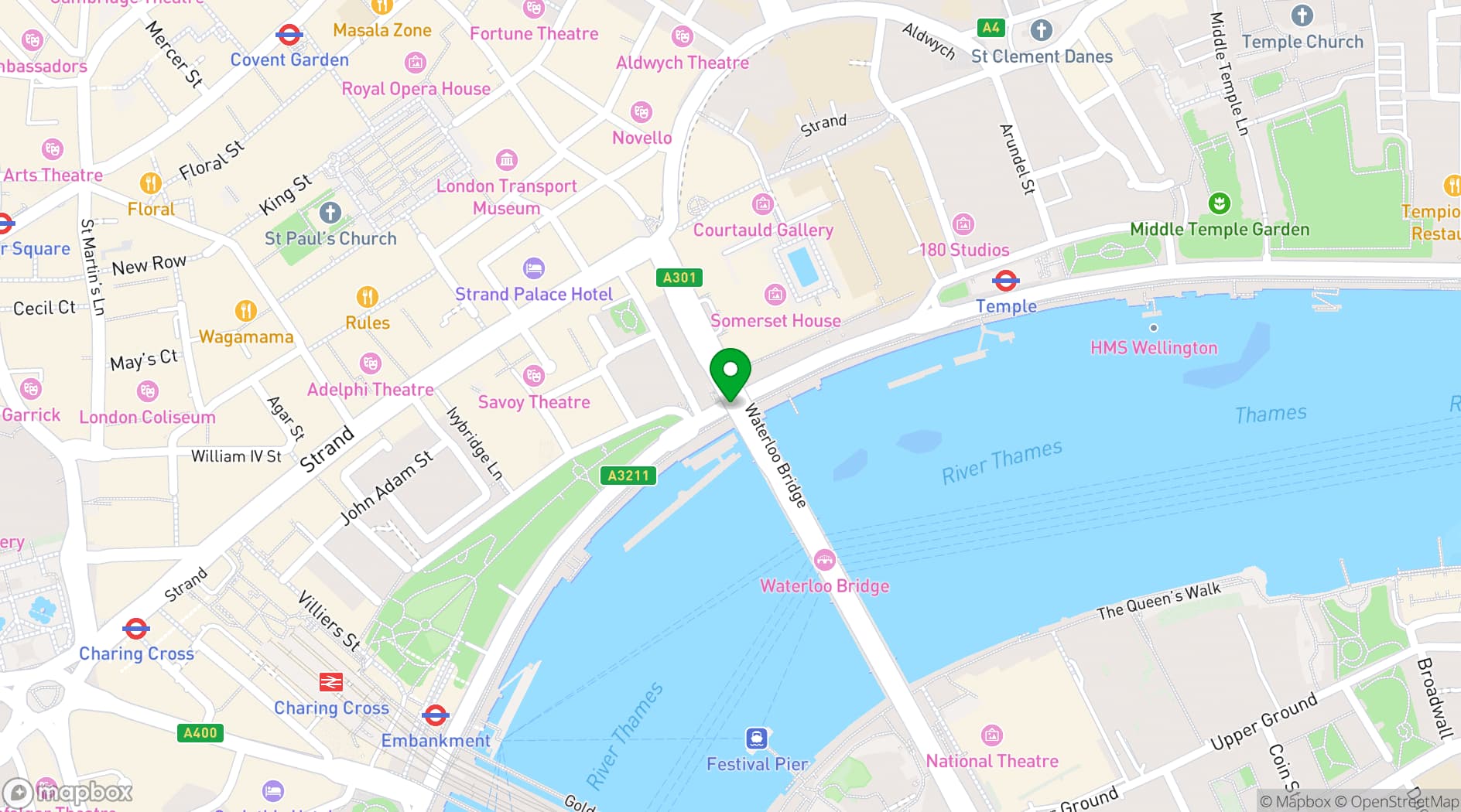 Map showing Proud Embankment