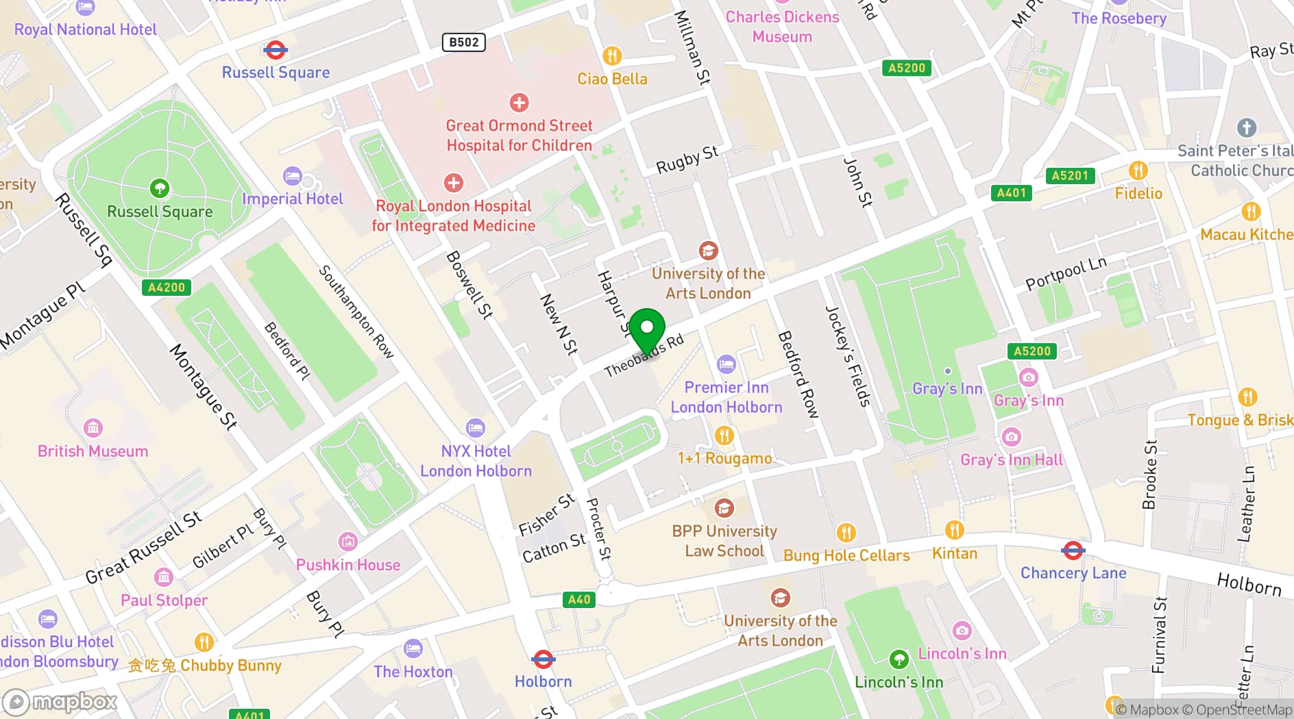 Map showing Mimosa House