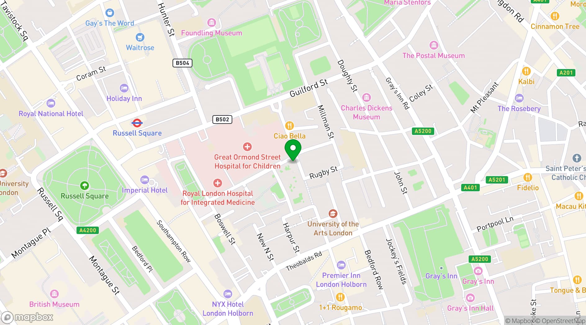 Map showing The Perseverance