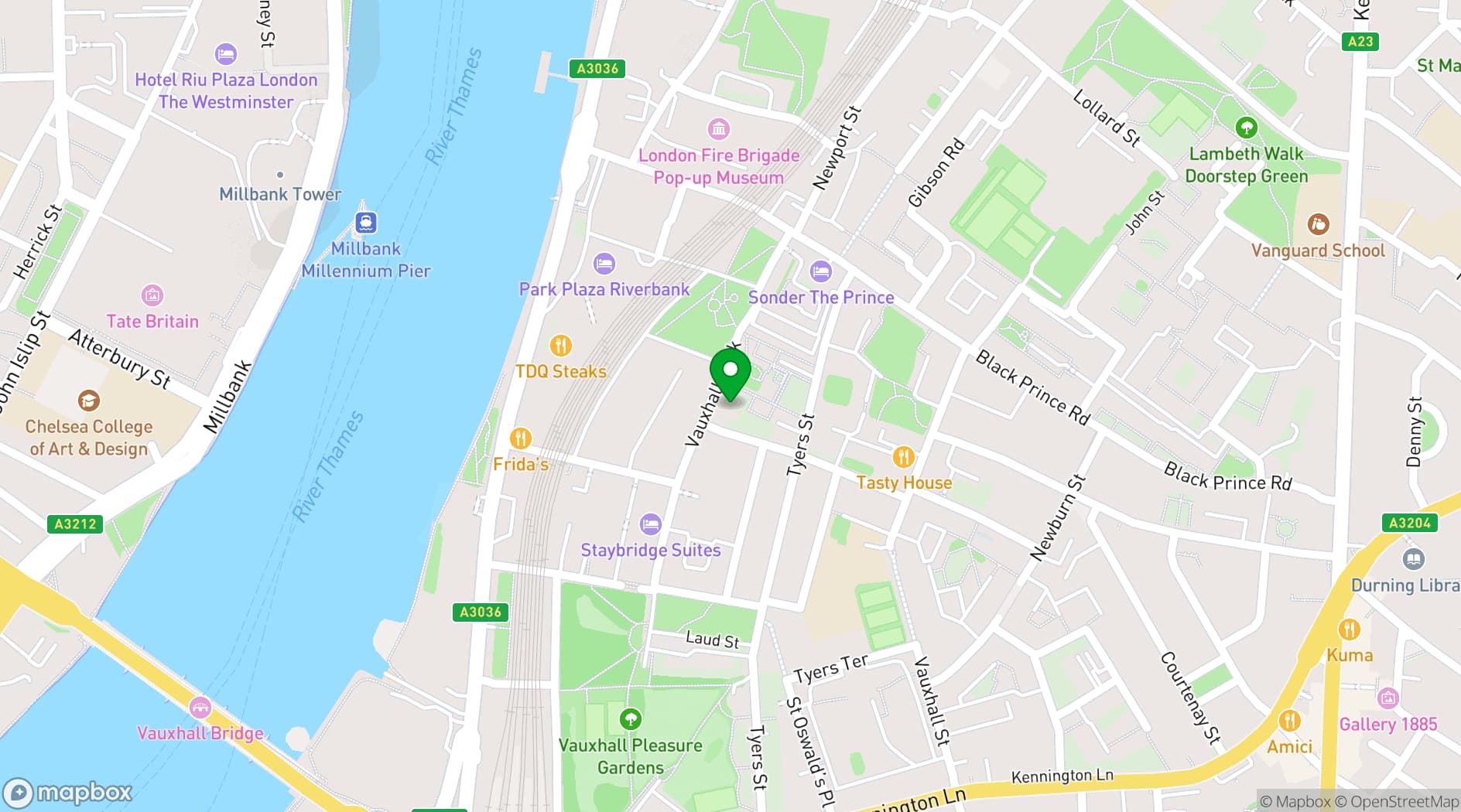 Map showing The Carmelita Centre