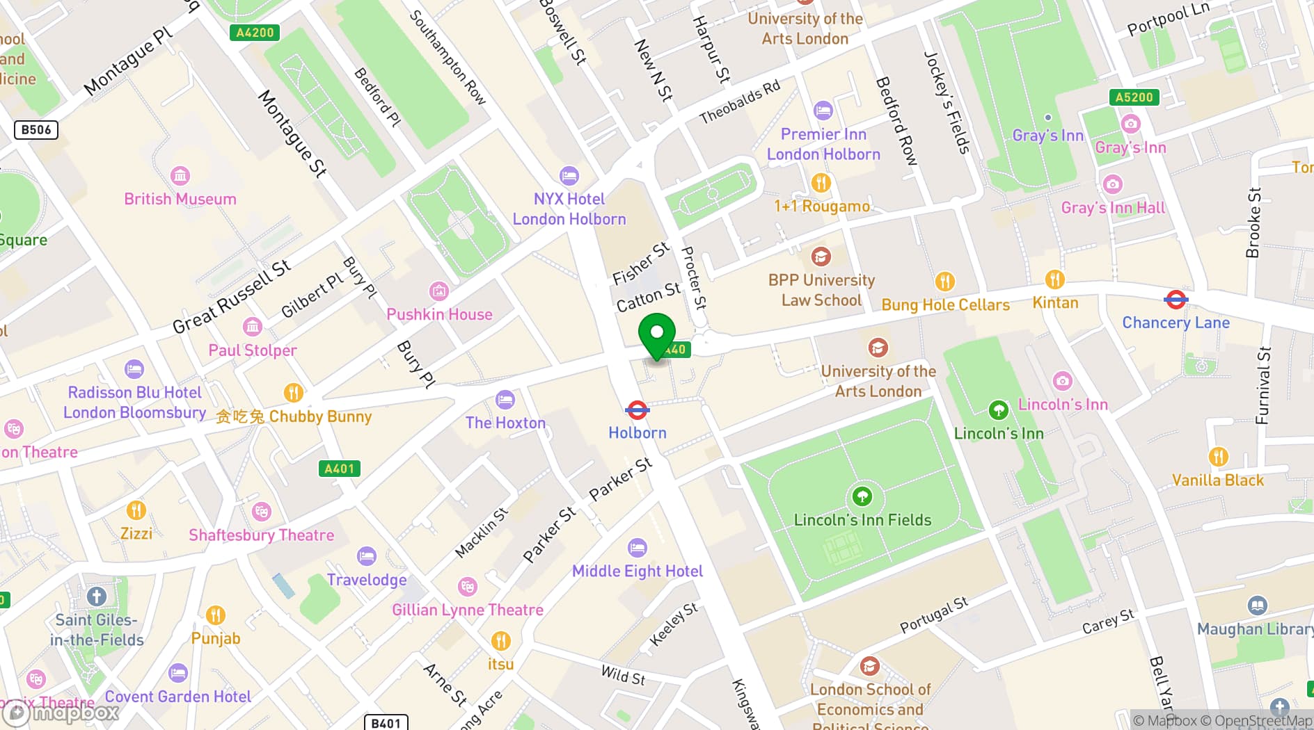 Map showing La'Yam Rooftop