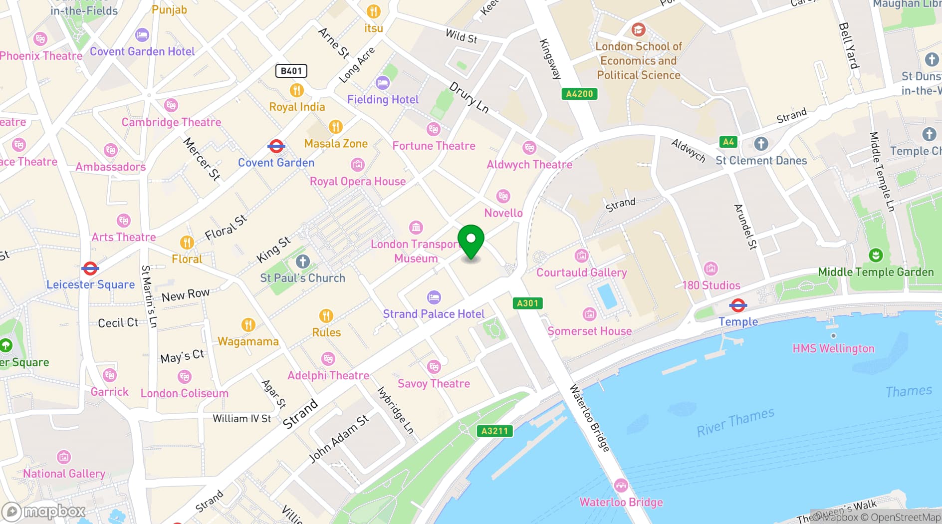 Map showing Lyceum Theatre