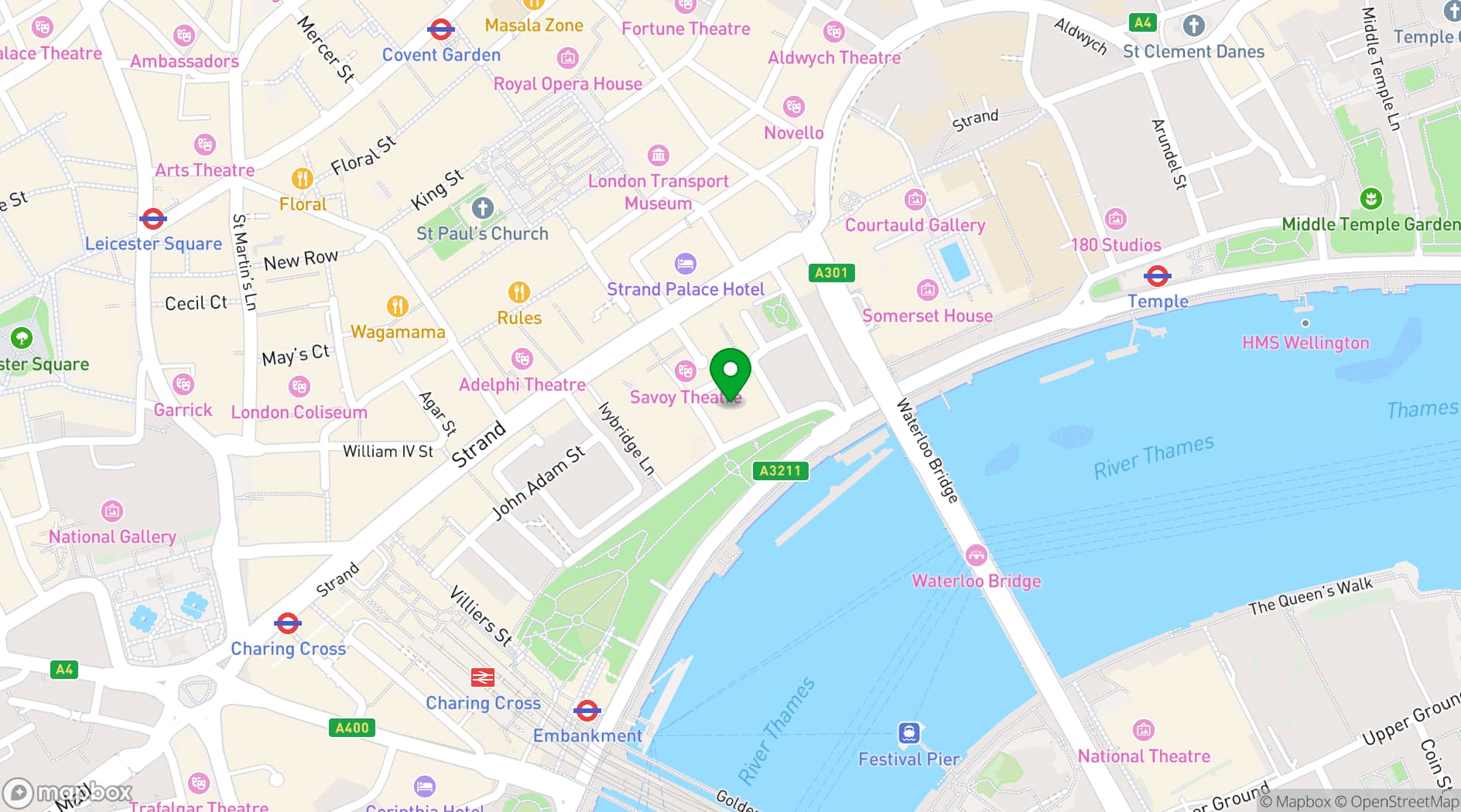 Map showing The Savoy