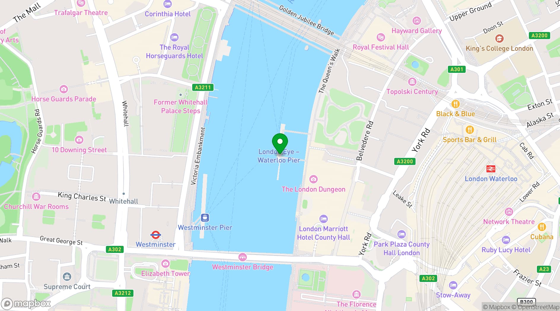 Map showing Thames Rockets