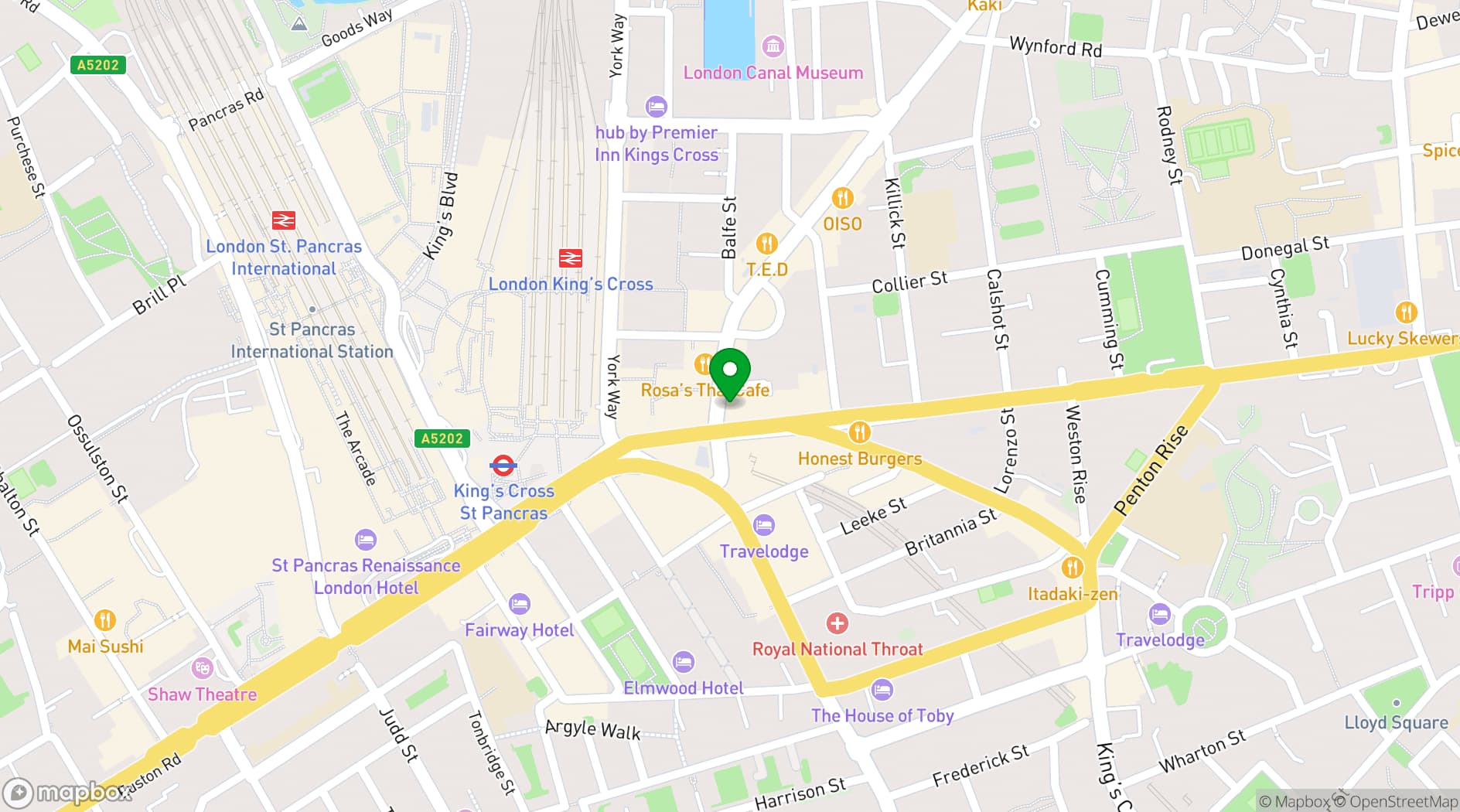 Map showing The Scottish Stores