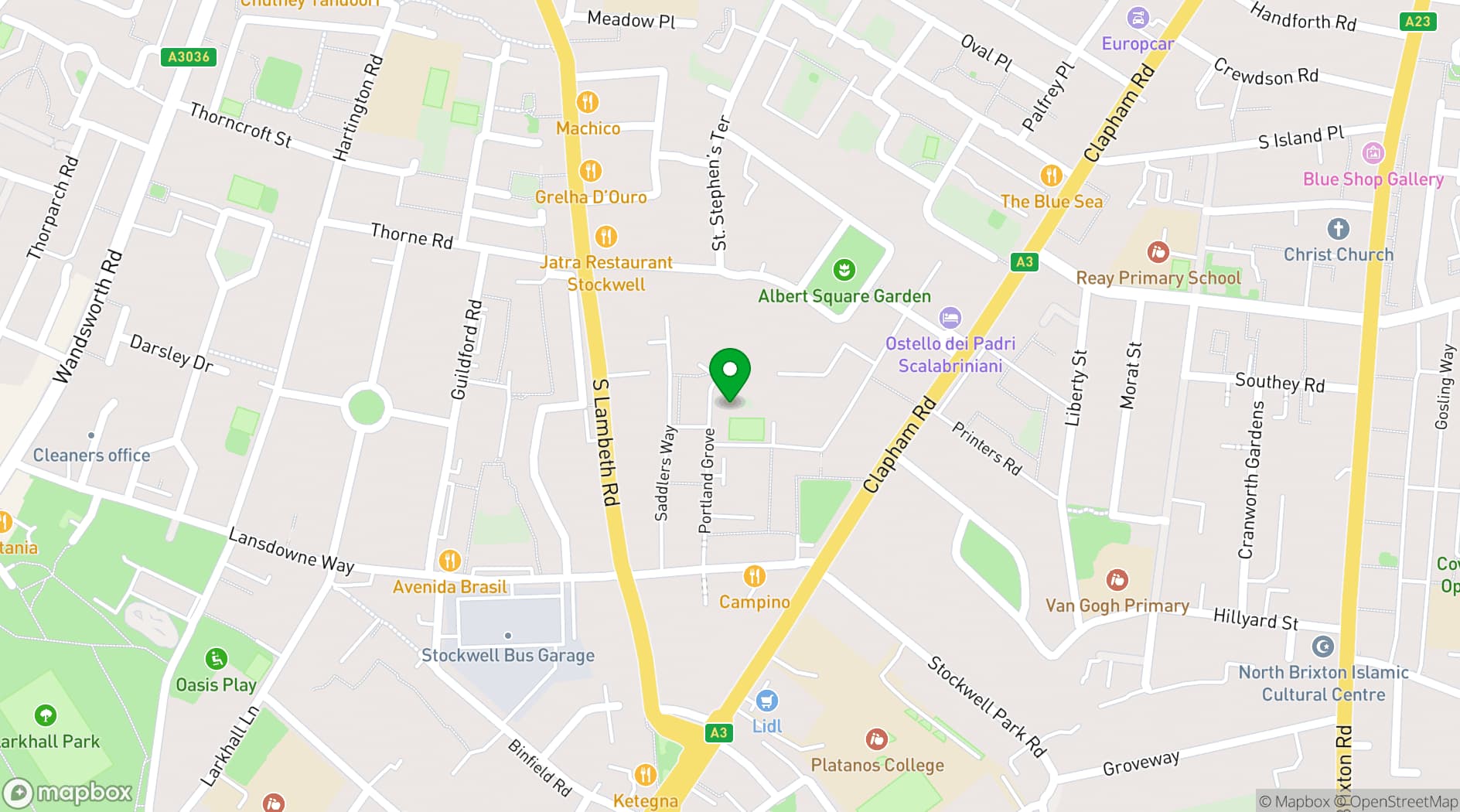 Map showing Mursell Community Hall