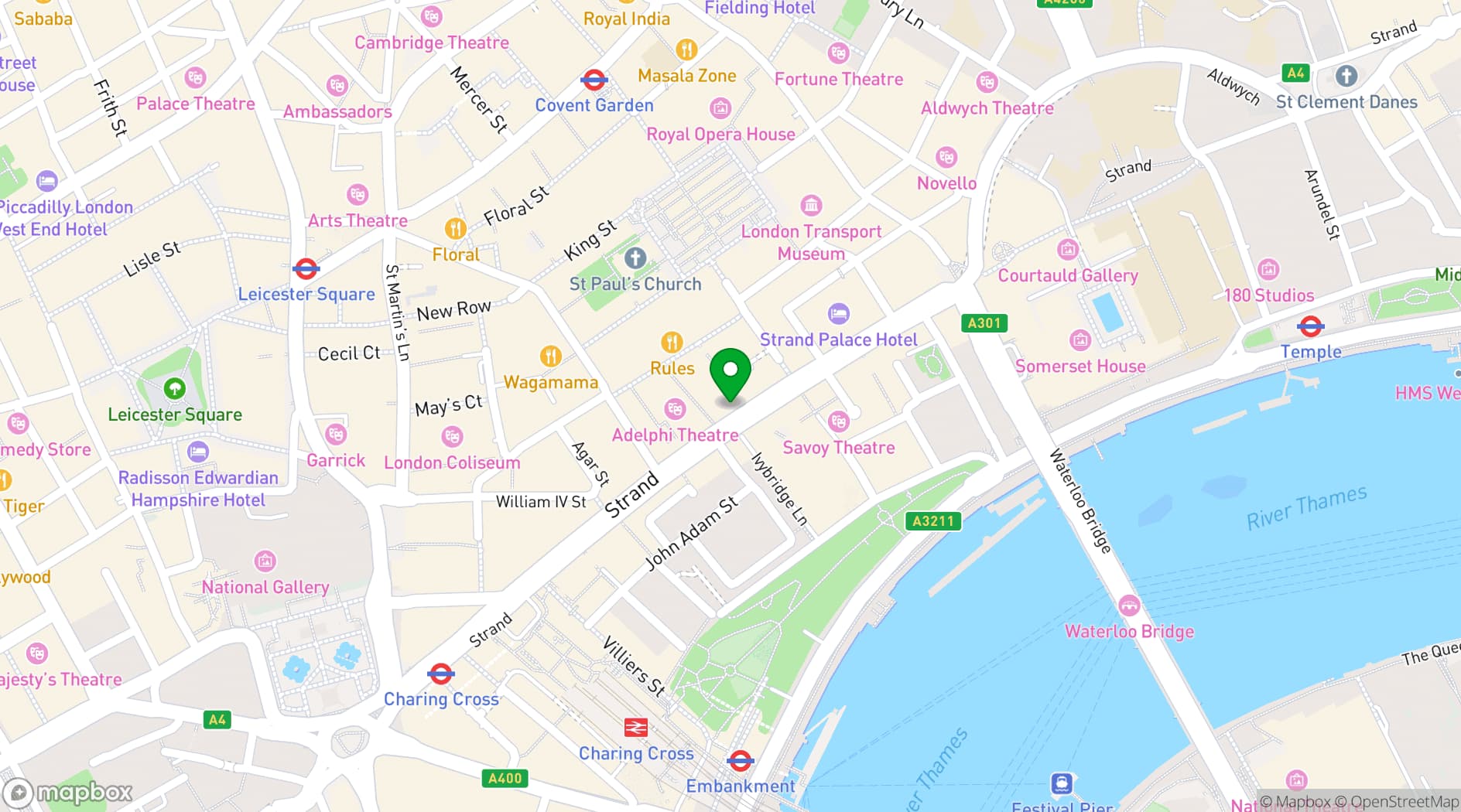 Map showing Vaudeville Theatre
