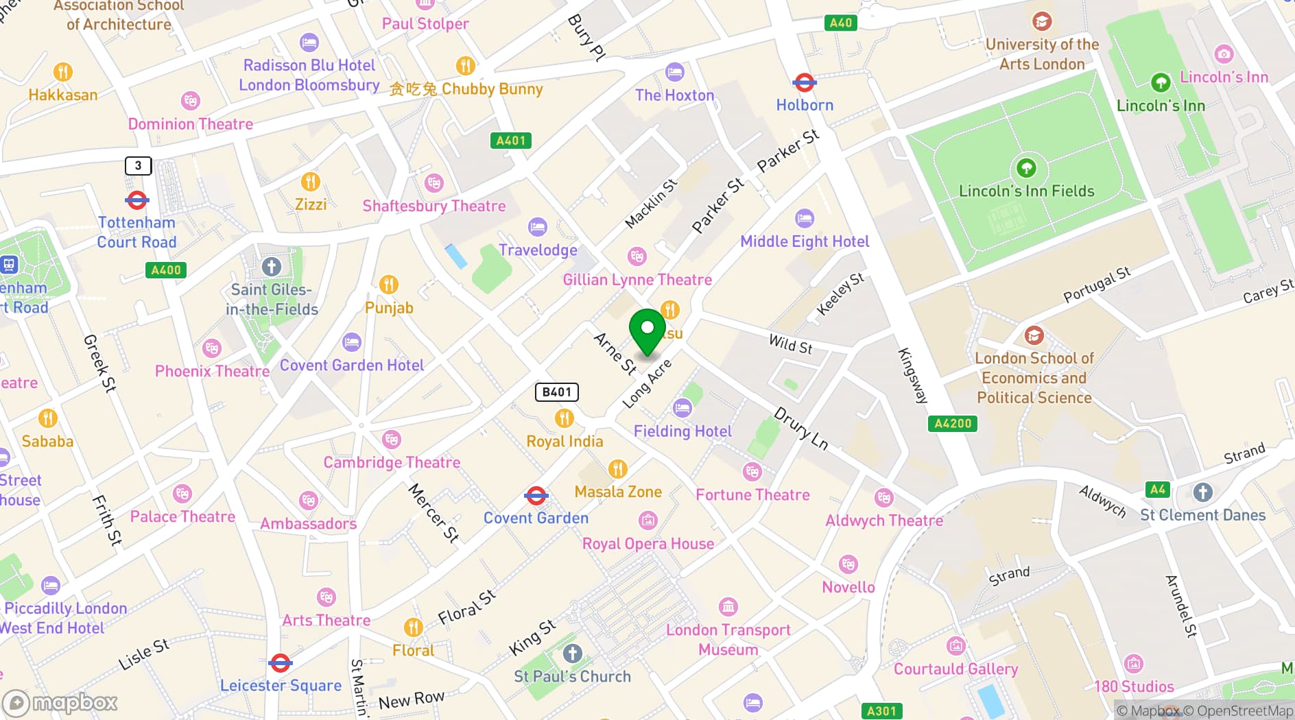 Map showing The Bull & Egret