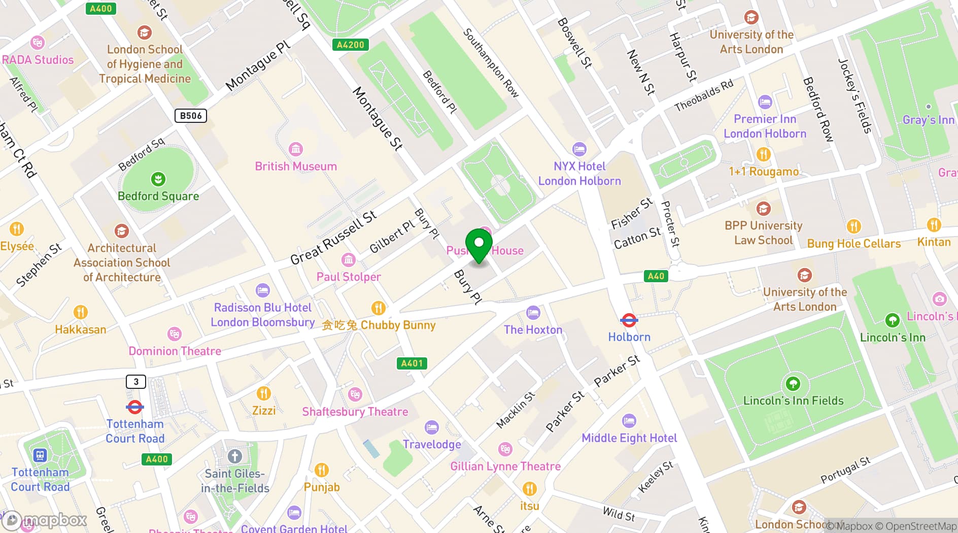 Map showing LABS House Holborn