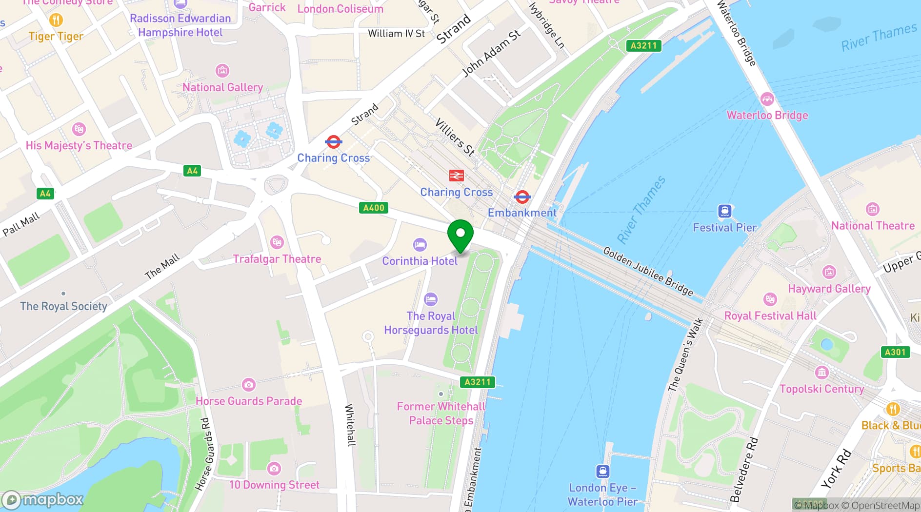 Map showing The National Liberal Club