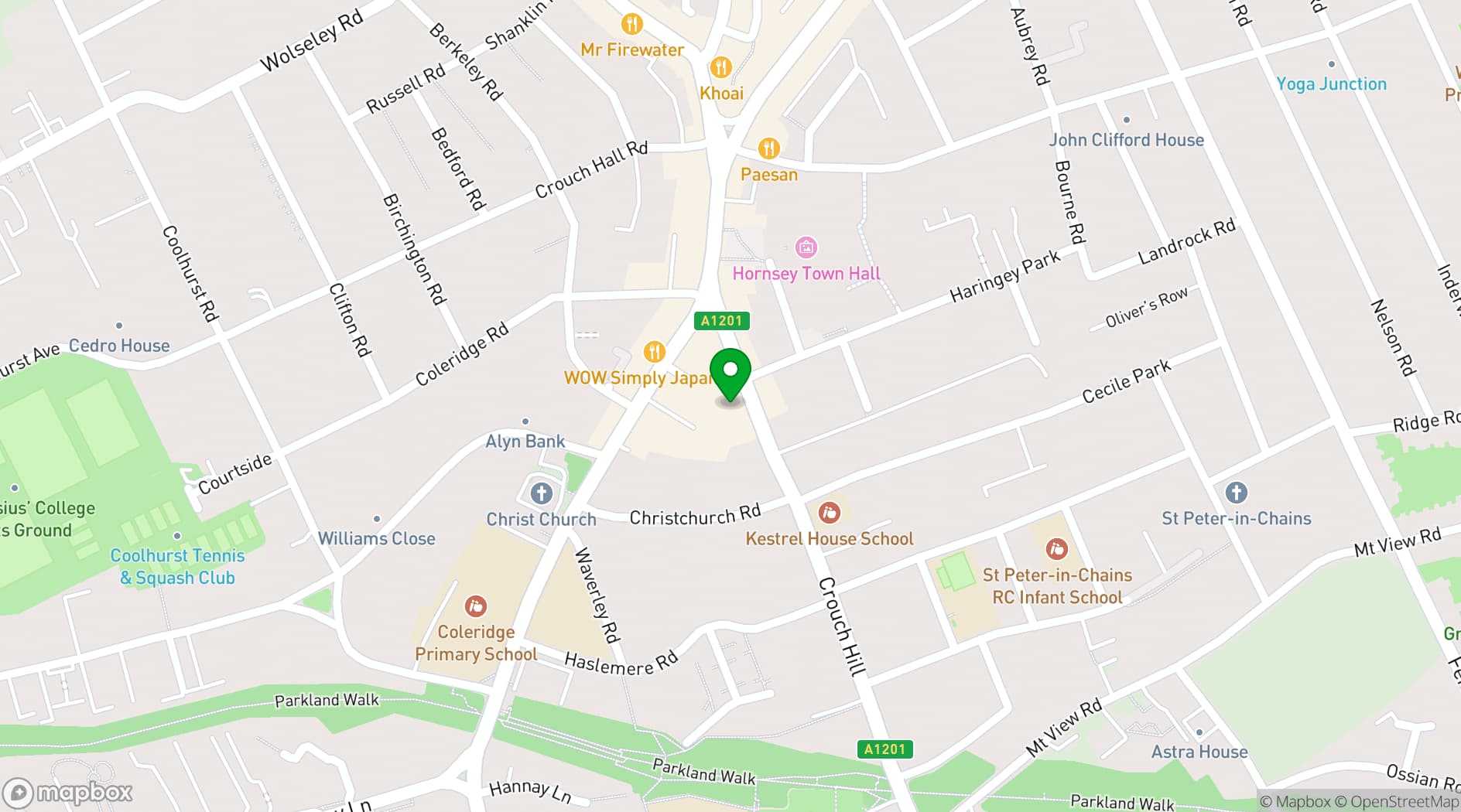Map showing The Crypt Studio