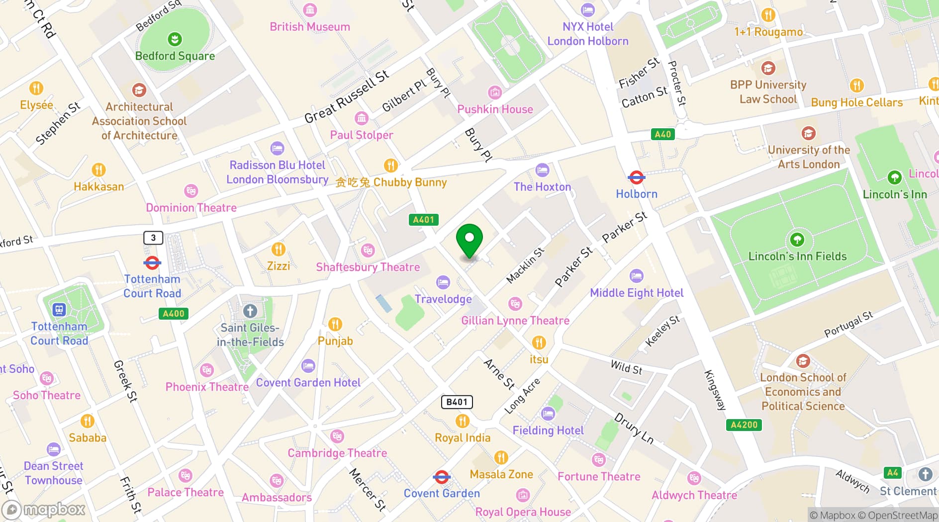 Map showing Imaginarium Gallery