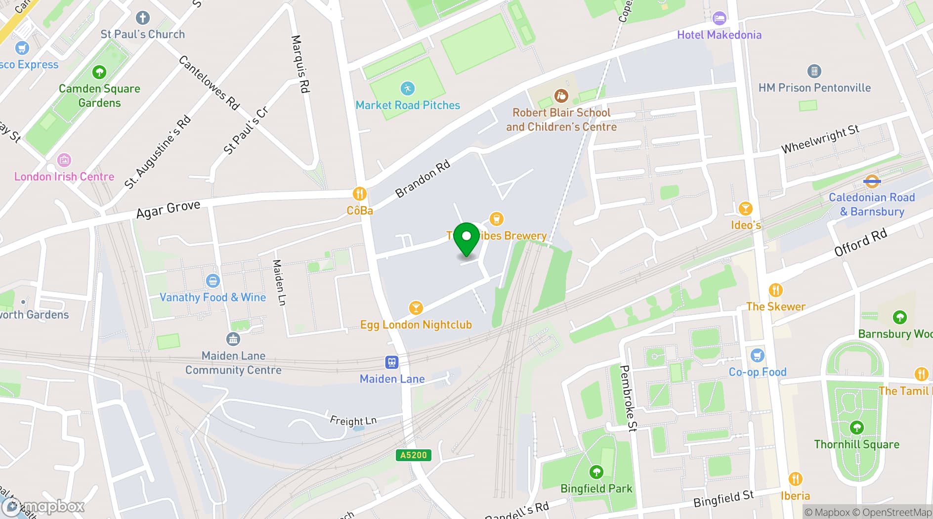 Map showing The Gallery - Tileyard London