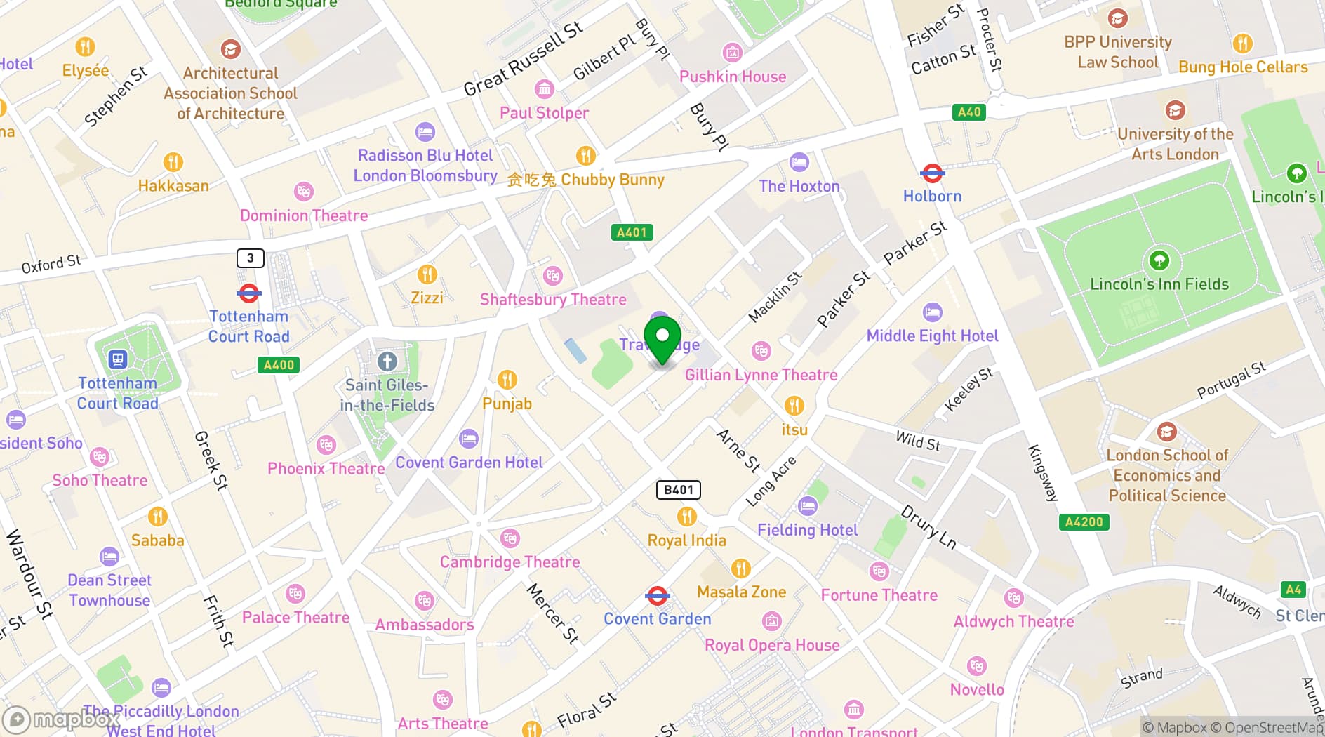 Map showing The Traitors Live Experience