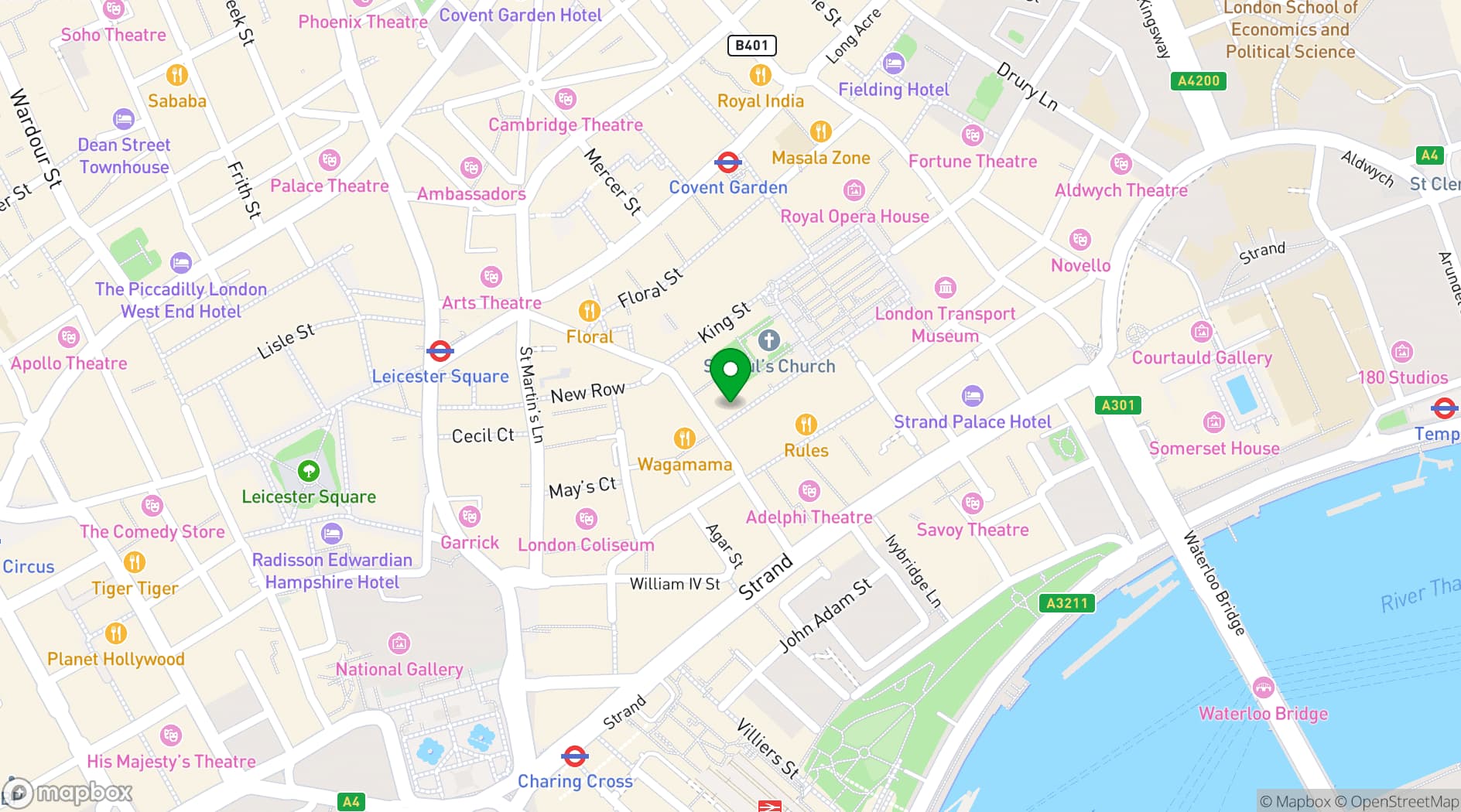 Map showing Bar du Champagne