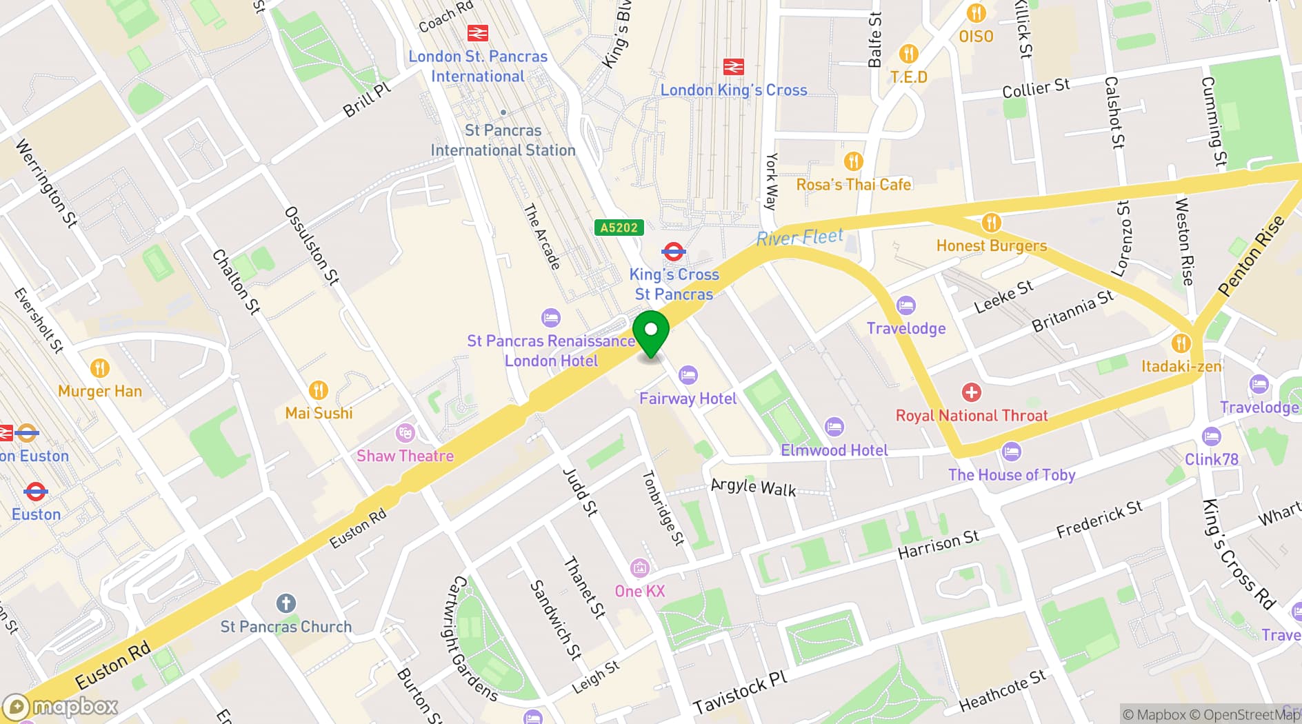 Map showing The Standard, London