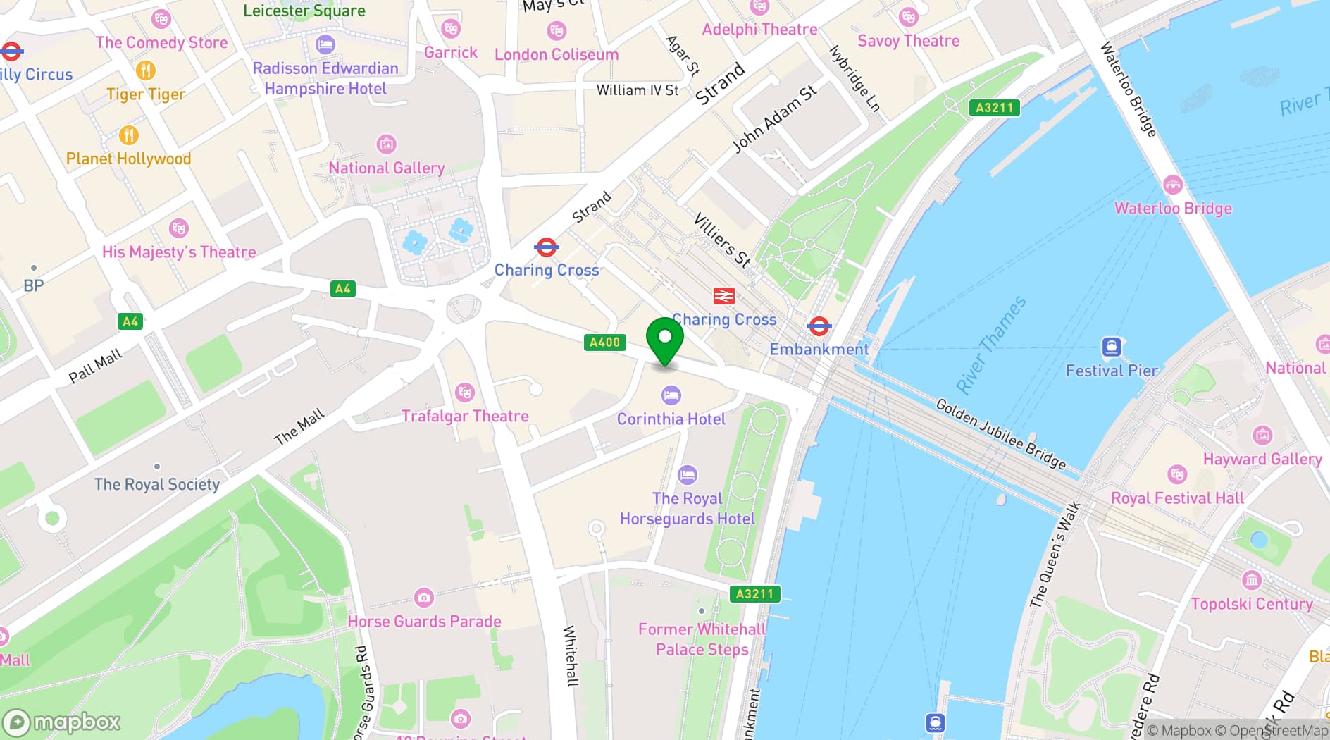 Map showing Kerridges Bar and Grill