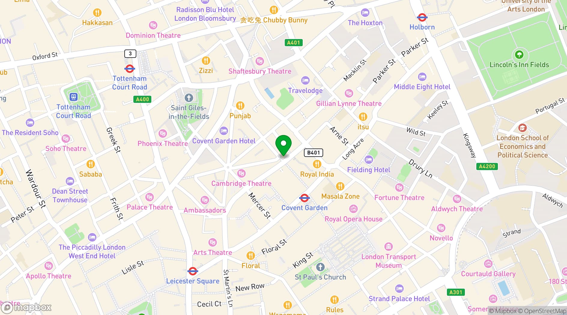 Map showing Crown & Anchor
