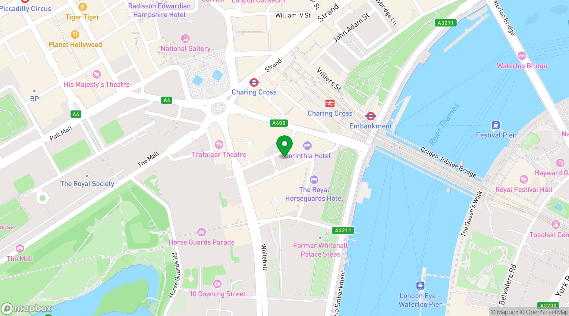 Map showing The Corinthia