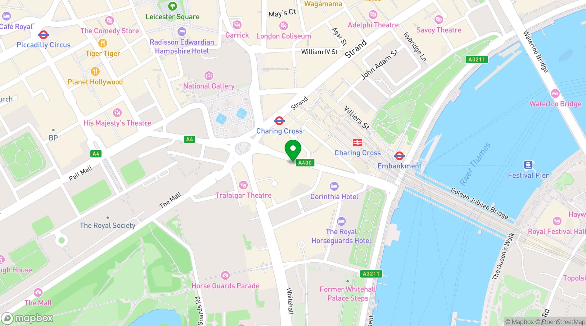 Map showing 8 Northumberland Avenue