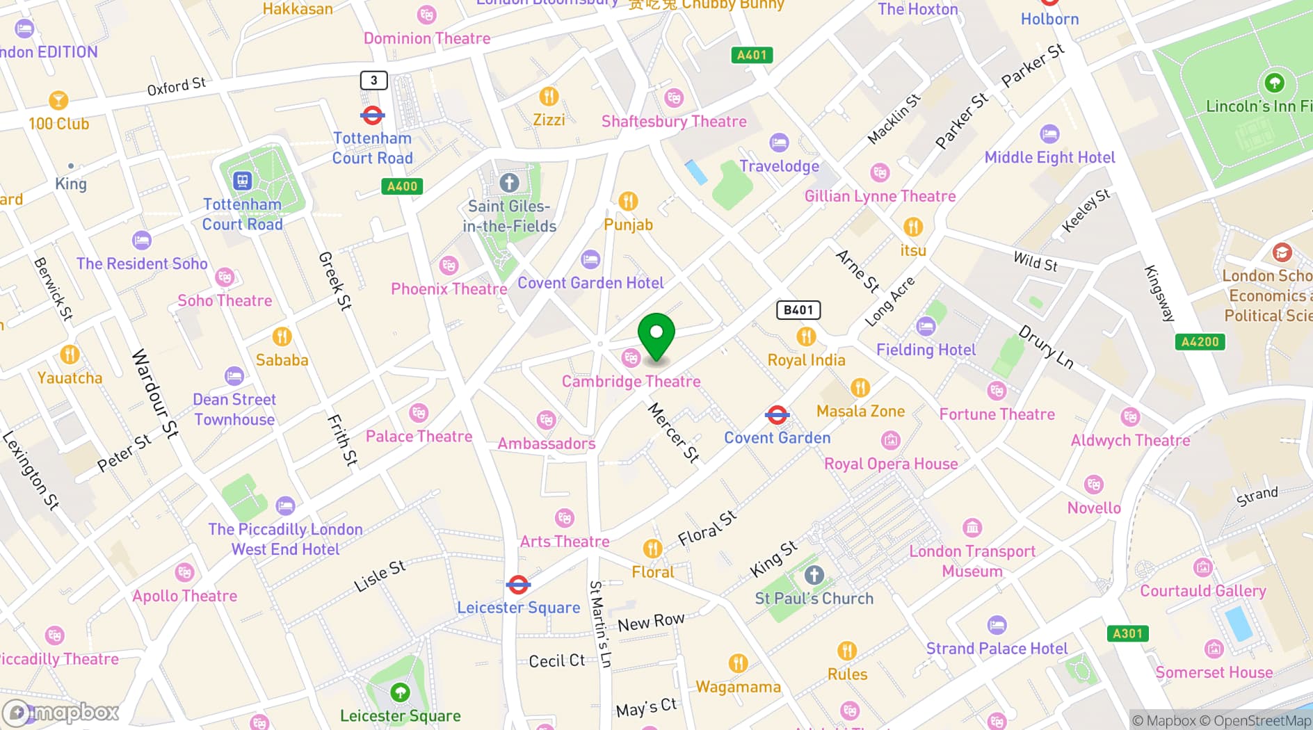 Map showing The Stables