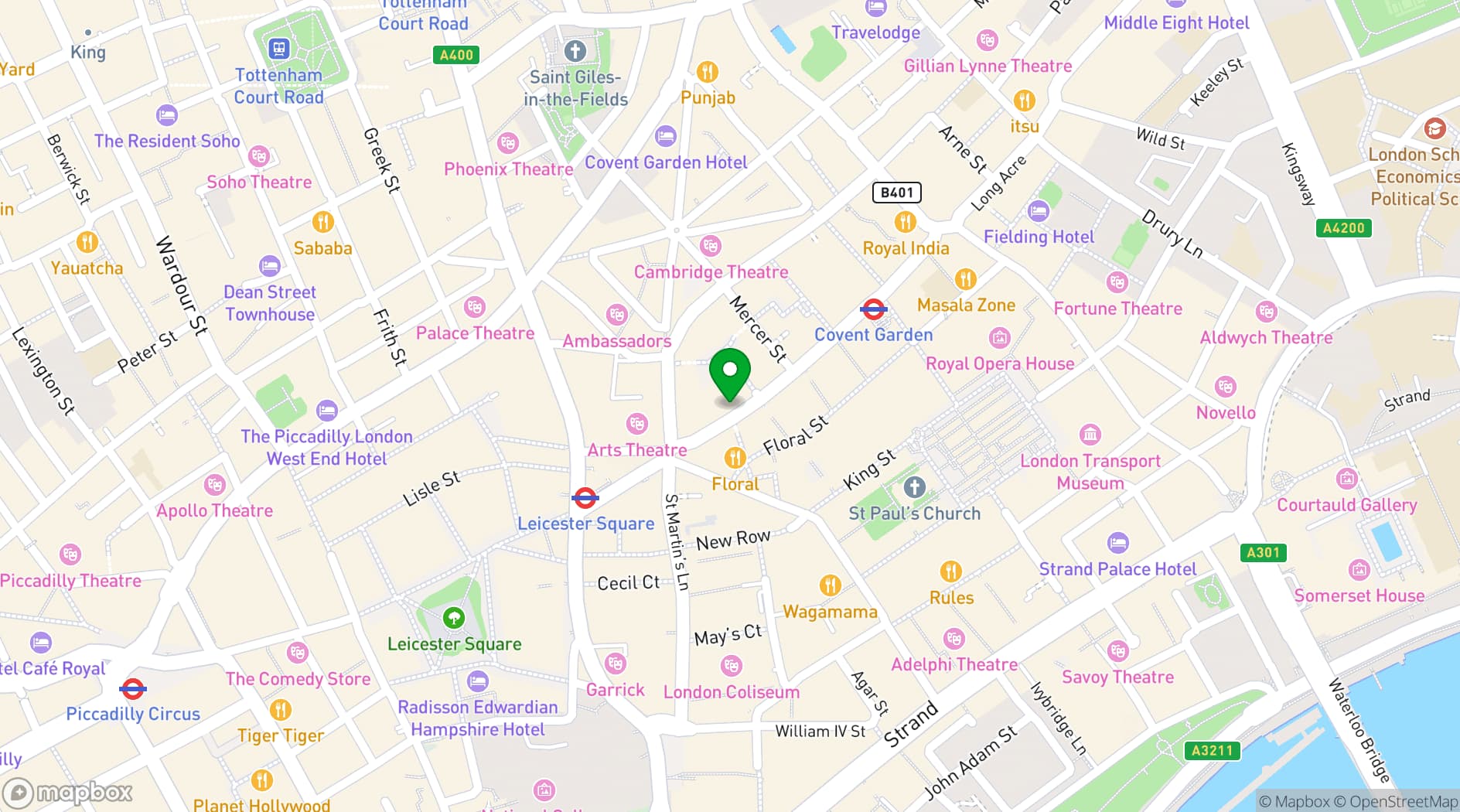 Map showing Luci