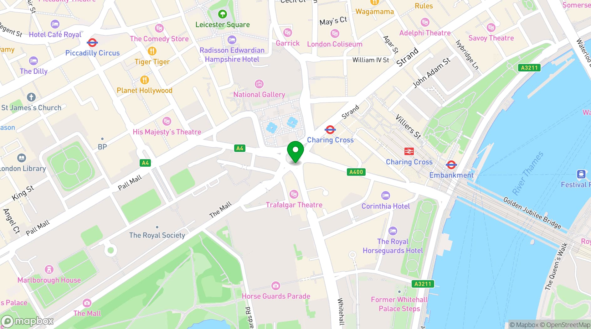 Map showing WC1X 8XZ