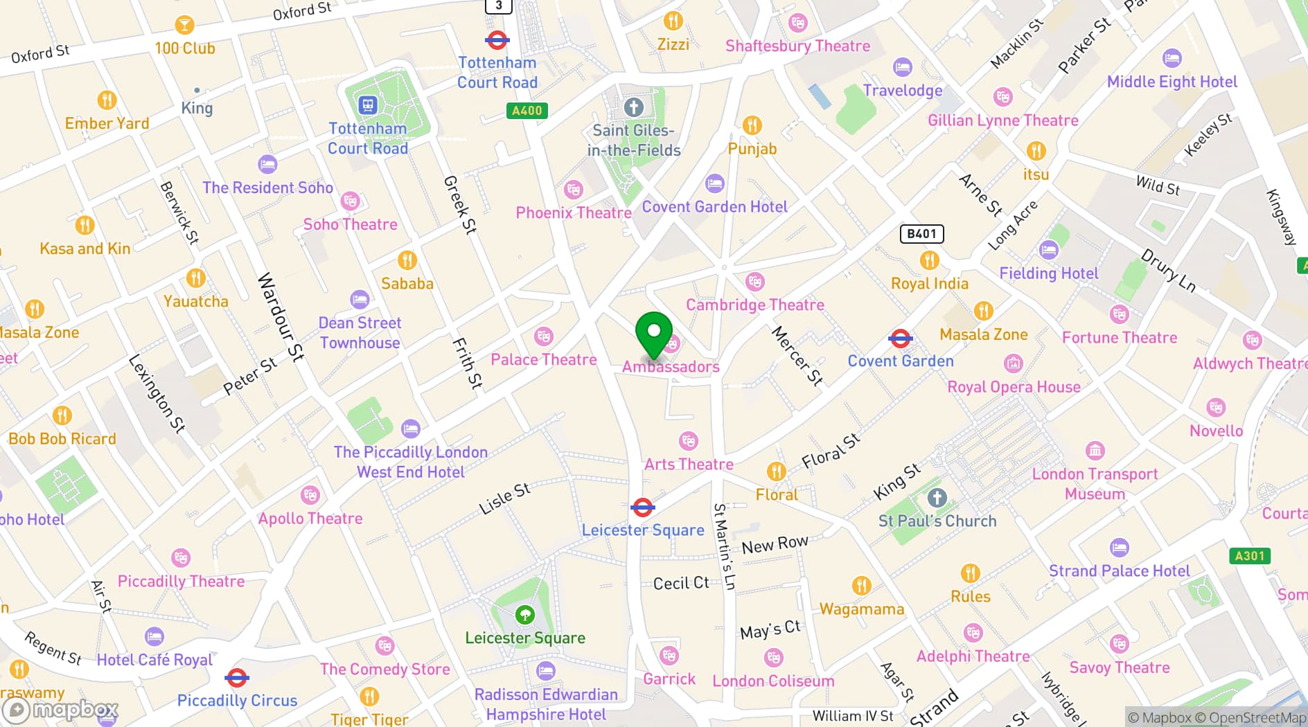 Map showing The IVY West Street