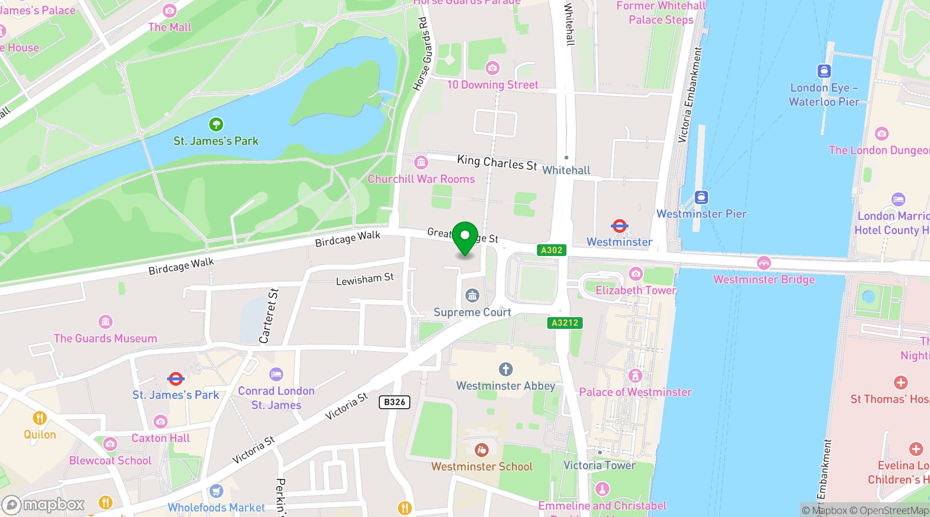 Map showing Surveyors House